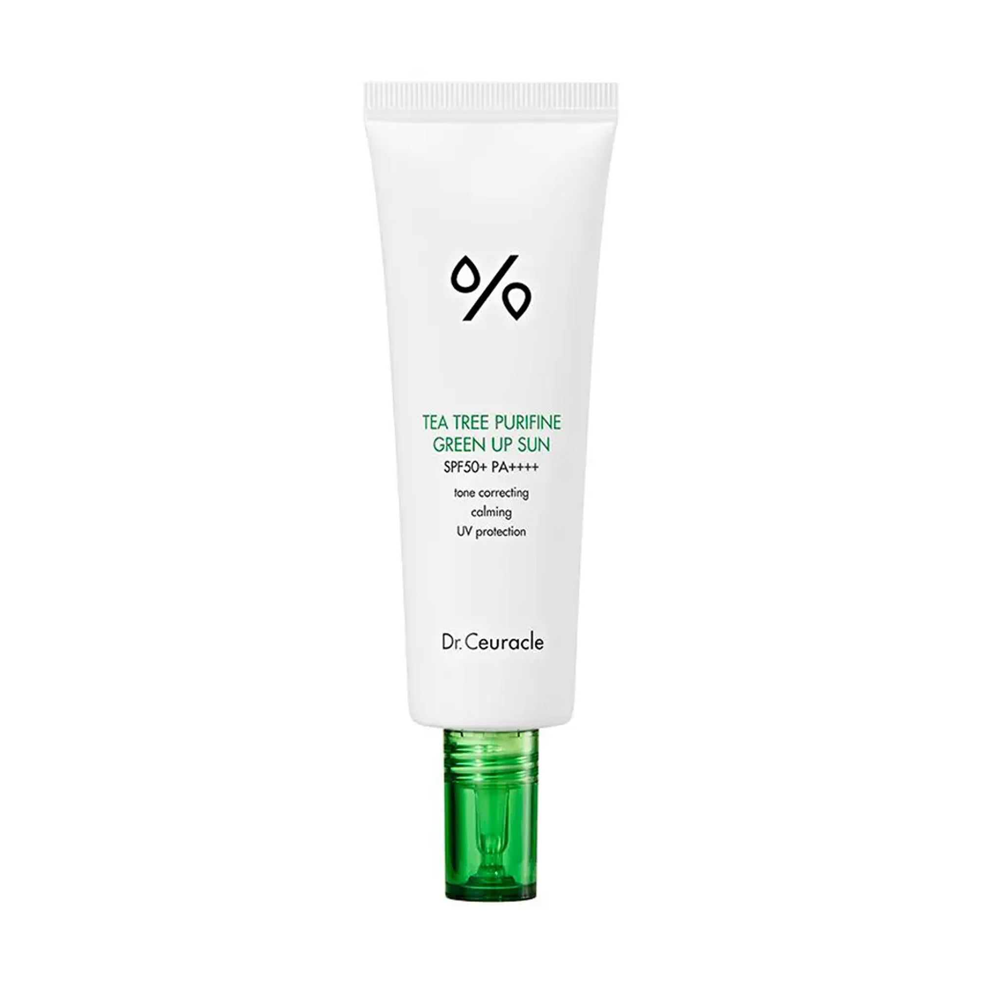 Сонцезахисний крем для обличчя Dr.Ceuracle Tea Tree Purifine Green Up Sun, SPF 50+ PA++++, 50 мл
