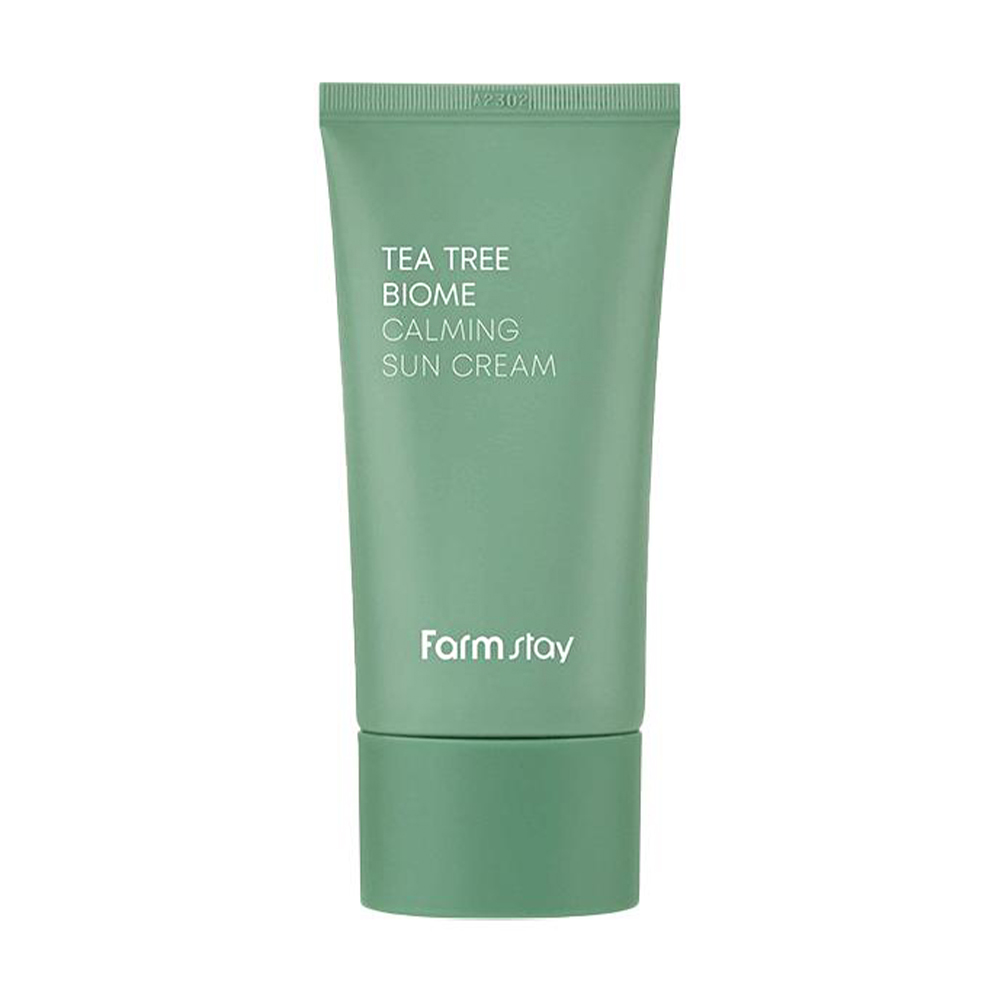 Сонцезахисний крем для обличчя FarmStay Tea Tree Biome Calming Sun Cream, SPF 50+ PA++++, 50 г