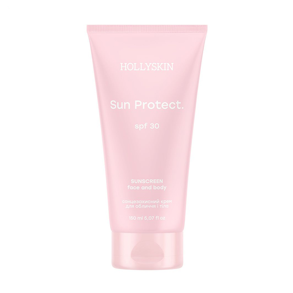 Сонцезахисний крем для обличчя і тіла Hollyskin Sun Protect. Sunscreen Face And Body, SPF 30, 150 мл
