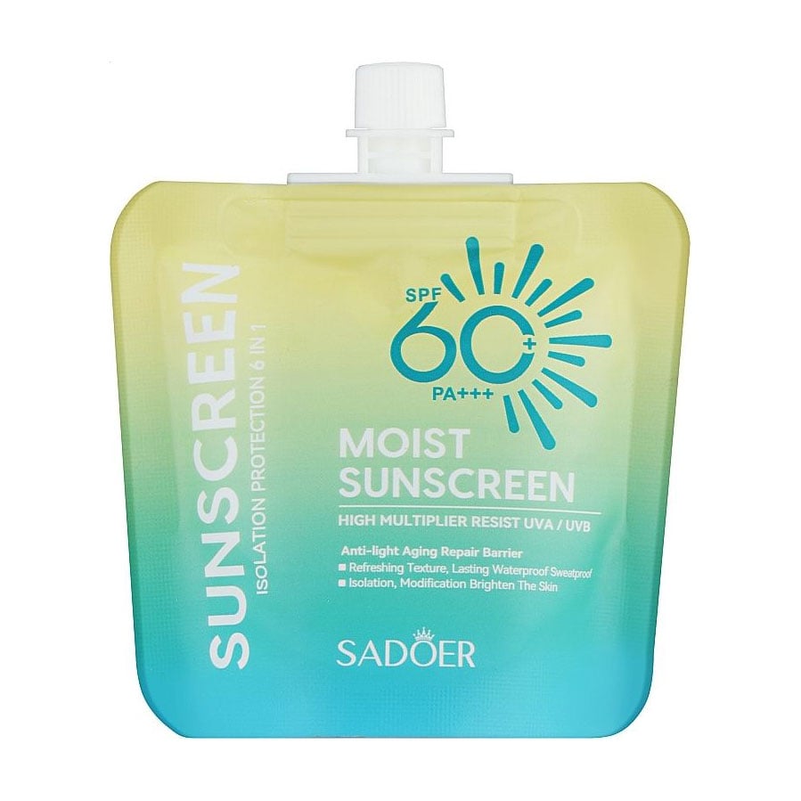 Сонцезахисний крем для обличчя Sadoer Moist Sunscreen SPF 60+ PA+++, 30 г