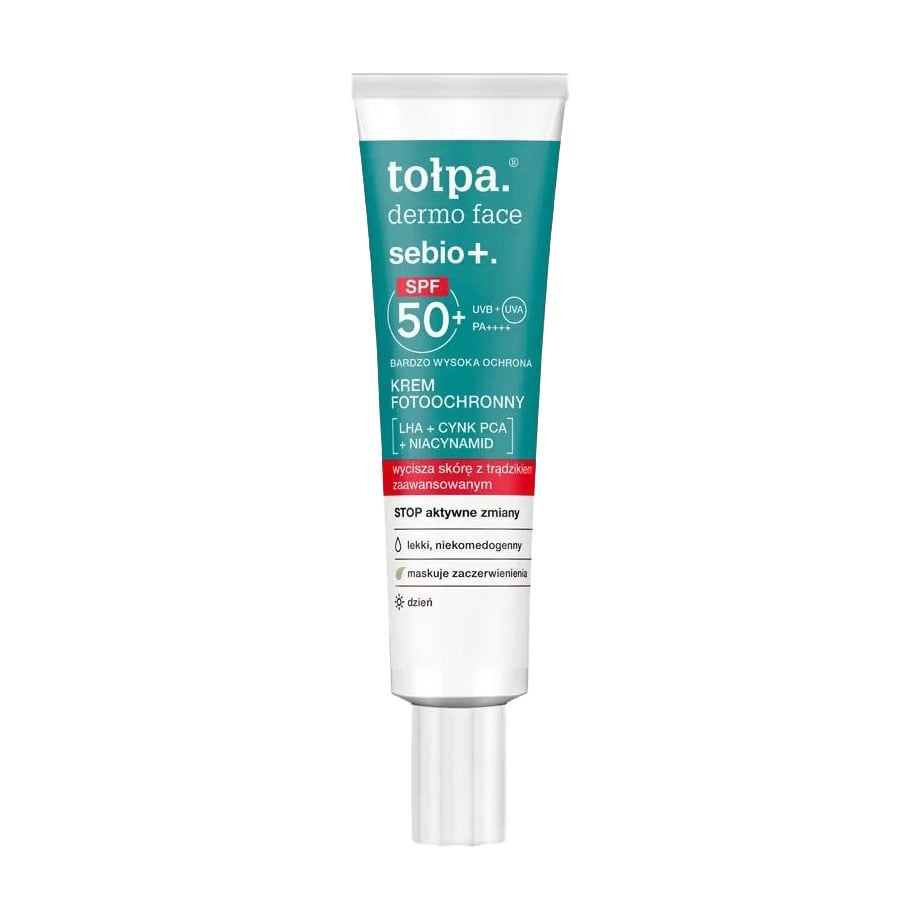 Сонцезахисний крем для обличчя Tolpa Dermo Face Sebio+ Cream SPF50+ РА++++, 40 мл