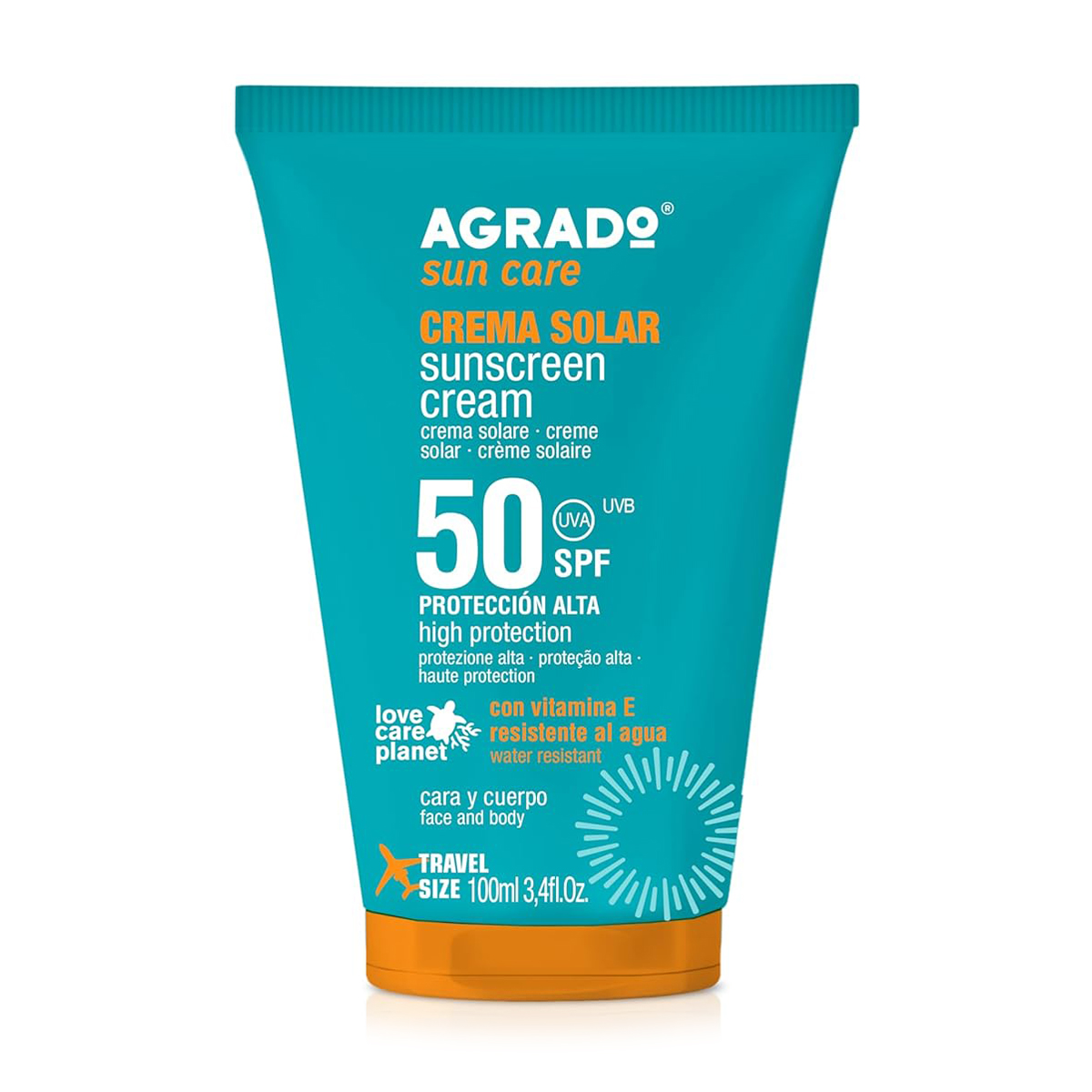 Сонцезахисний крем для тіла Agrado Solar Cream SPF 50, 100 мл