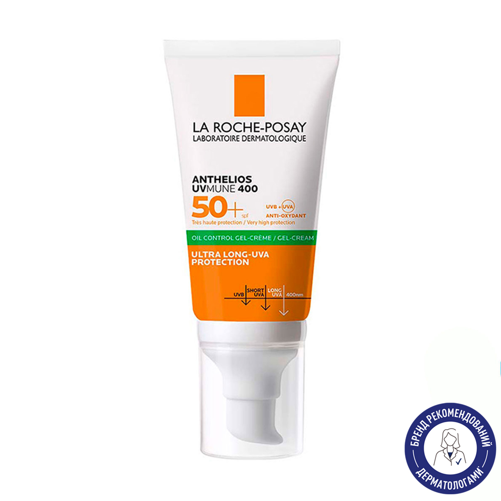 Сонцезахисний крем-гель для обличчя La Roche-Posay Anthelios XL Gel-Crema SPF 50+ матувальний, 50 мл