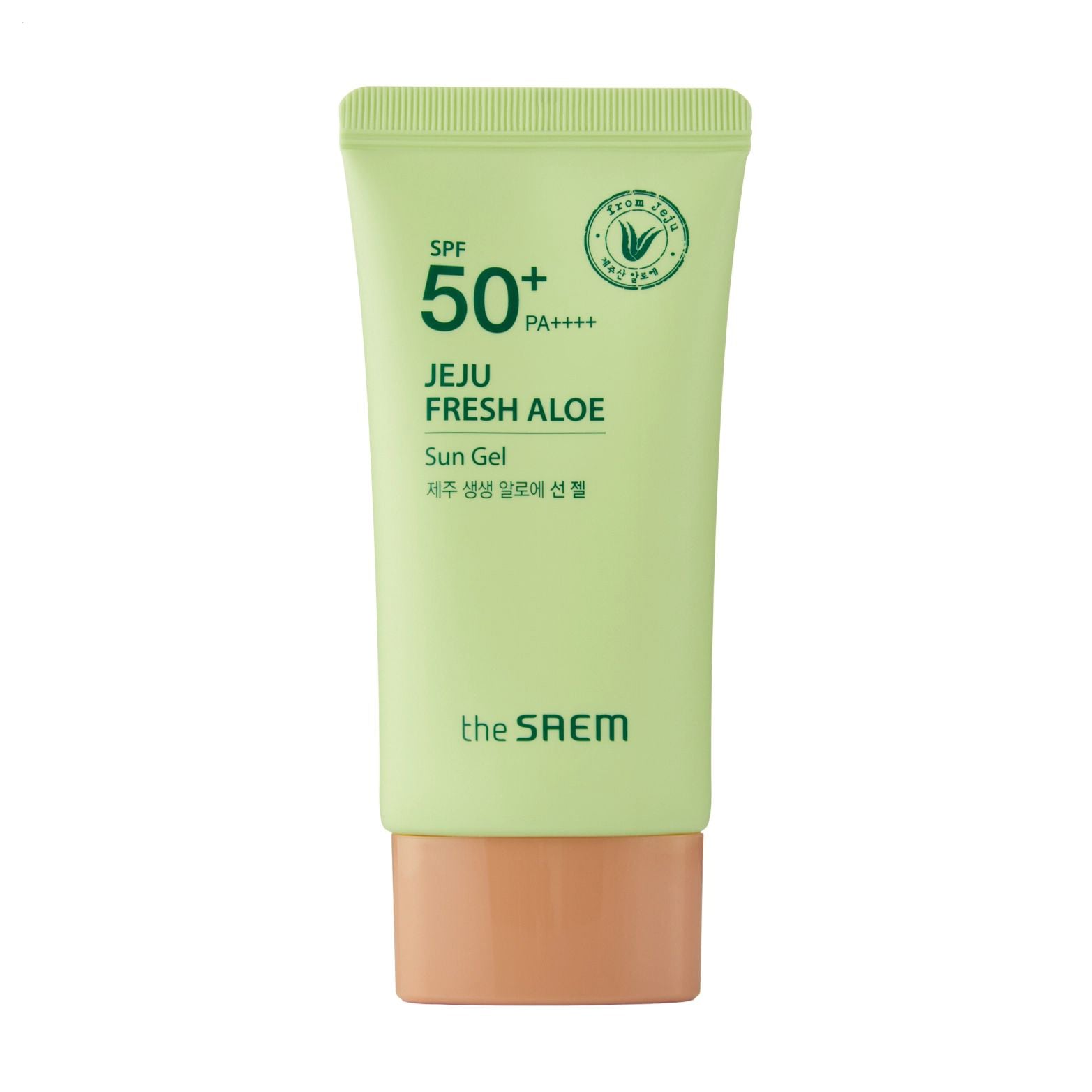 Сонцезахисний крем-гель для обличчя The Saem Jeju Fresh Aloe Sun Gel SPF 50+ PA++++ з алое, 50 г