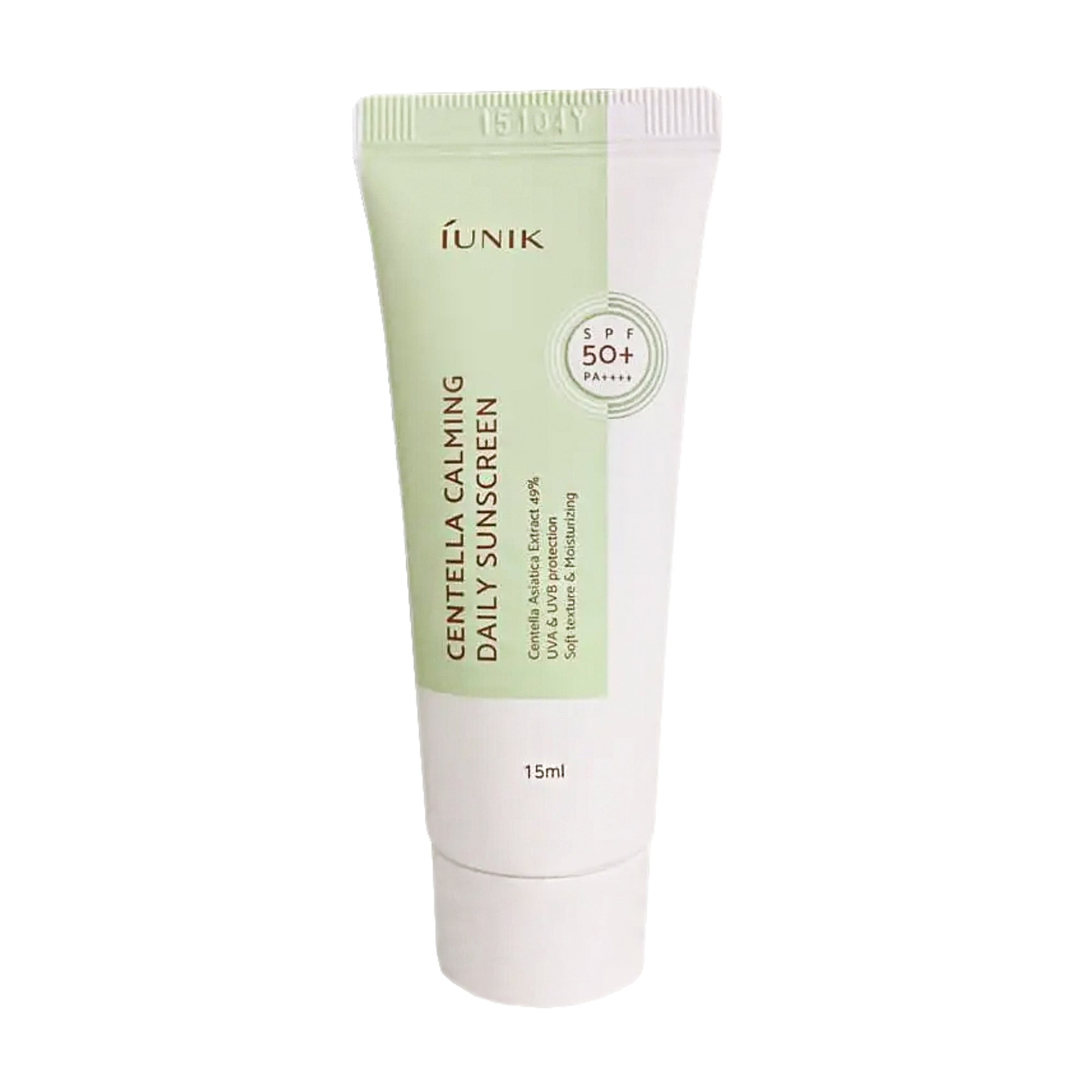 Сонцезахисний крем IUNIK Centella Calming Daily Sunscreen SPF50+ з екстрактом центели, 15 мл