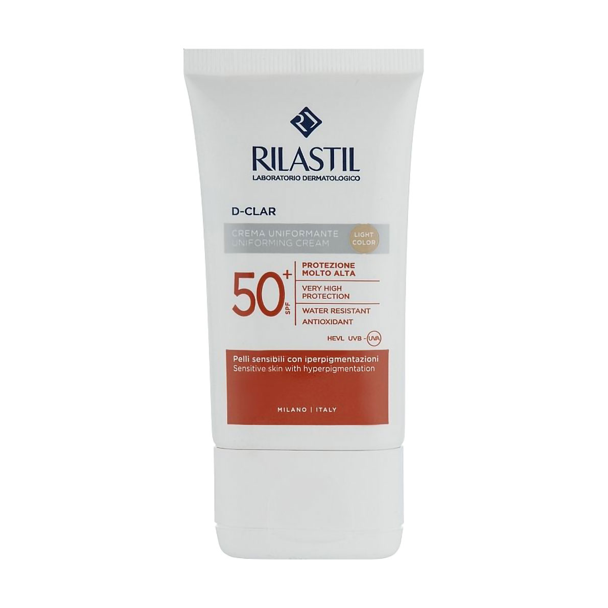 Сонцезахисний крем Rilastil D-Clar Uniforming Cream SPF 50+ Light для шкіри схильної до пігментації, 40 мл