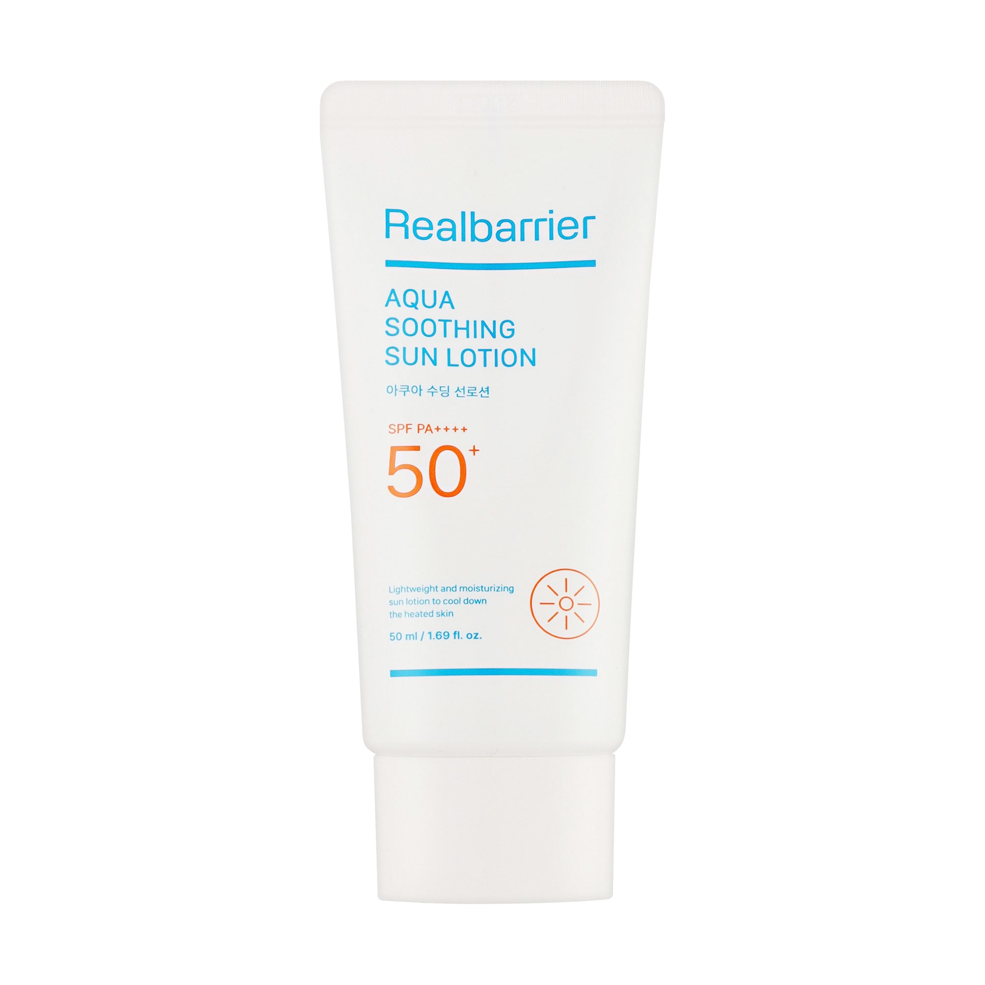 Сонцезахисний лосьйон для обличчя Real Barrier Aqua Soothing Sun Lotion SPF 50+ PA++++, 50 мл
