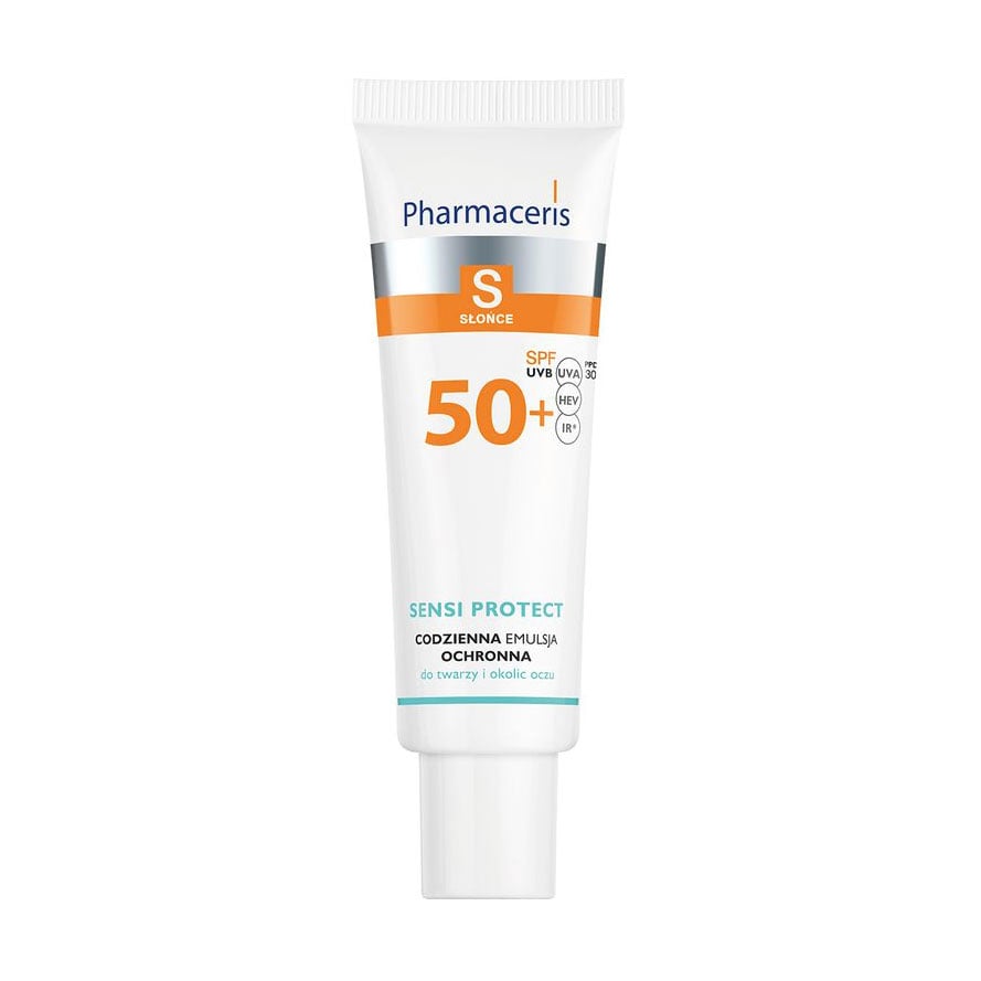 Сонцезахисний лосьйон для обличчя та шкіри навколо очей Pharmaceris S Sensi Protect Daily Protective Lotion SPF 50+, 50 мл