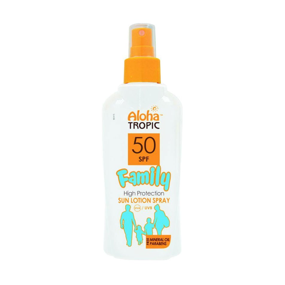 Сонцезахисний лосьйон для тіла Madis Aloha Tropic Family High Protection Sun Lotion Spray SPF 50, 200 мл