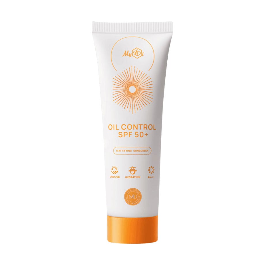 Сонцезахисний матувальний крем MyIDi Oil Control SPF 50+ для комбінованої та проблемної шкіри обличчя, 50 мл