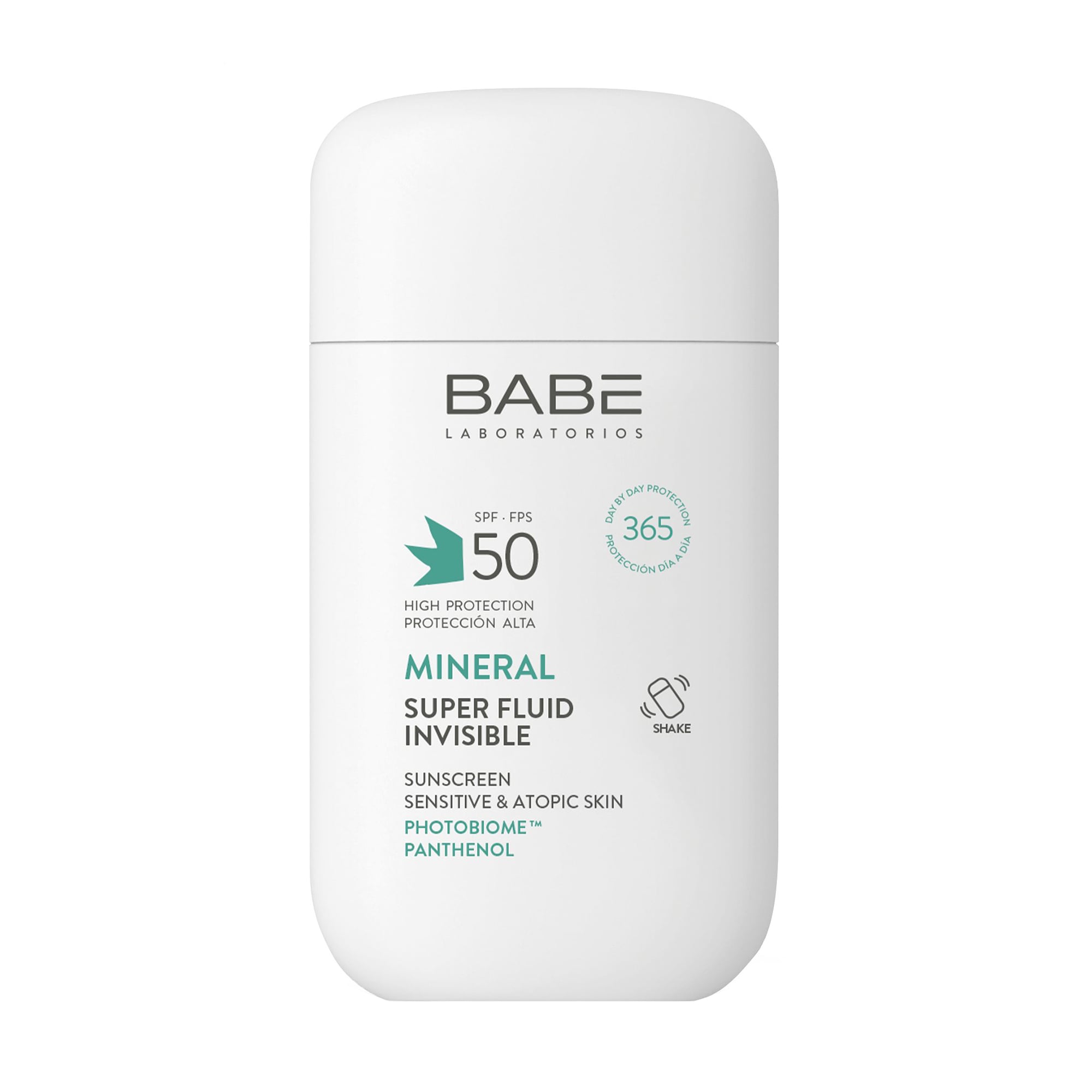 Сонцезахисний мінеральний флюїд BABE Laboratorios Sun Protection Mineral Super Fluid Invisible SPF 50 з фізичними фільтрами, 50 мл