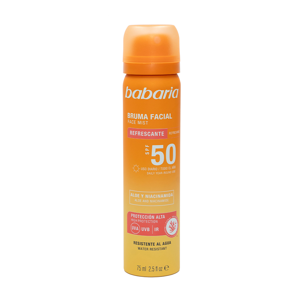 Сонцезахисний міст для обличчя Babaria Face Mist SPF 50, 75 мл