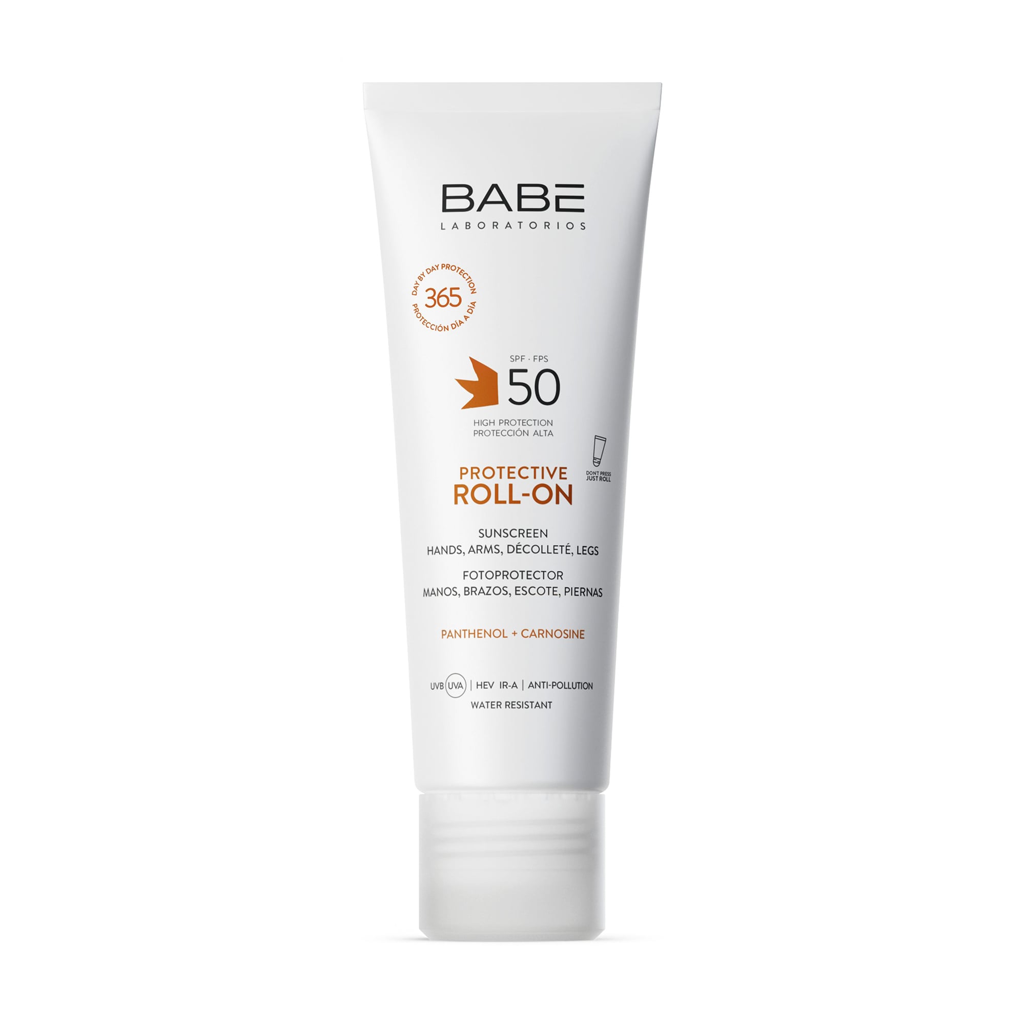 Сонцезахисний ролер для рук і тіла BABE Laboratorios Protective Roll-On SPF 50, 80 мл