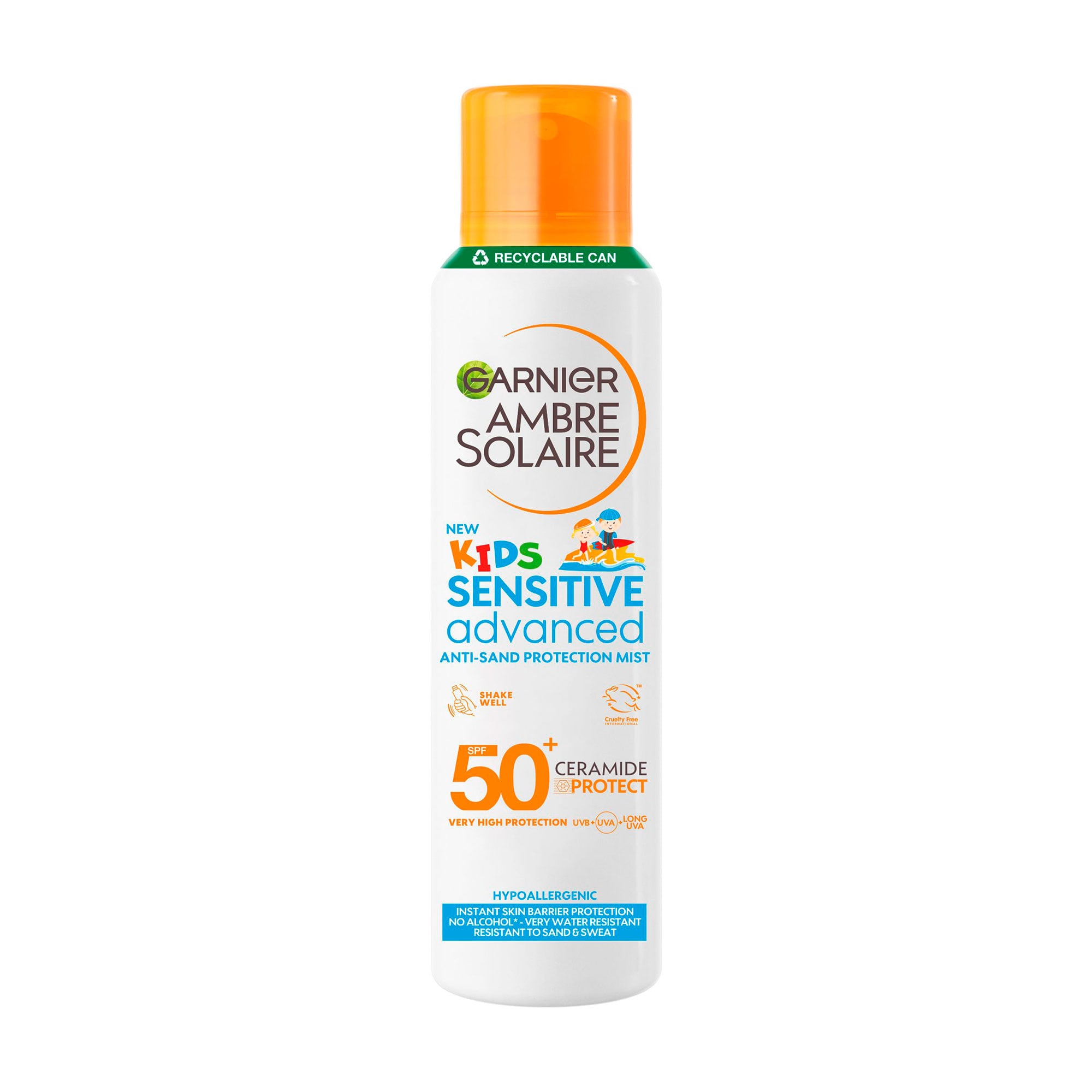 Сонцезахисний спрей-міст для дітей GARNIER Ambre Solaire Kids з церамідами SPF 50+, 150 мл