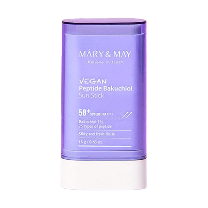 Сонцезахисний стік для обличчя Mary &amp; May Vegan Peptide Bakuchiol Sun Stick, SPF 50+ PA++++, 18 г