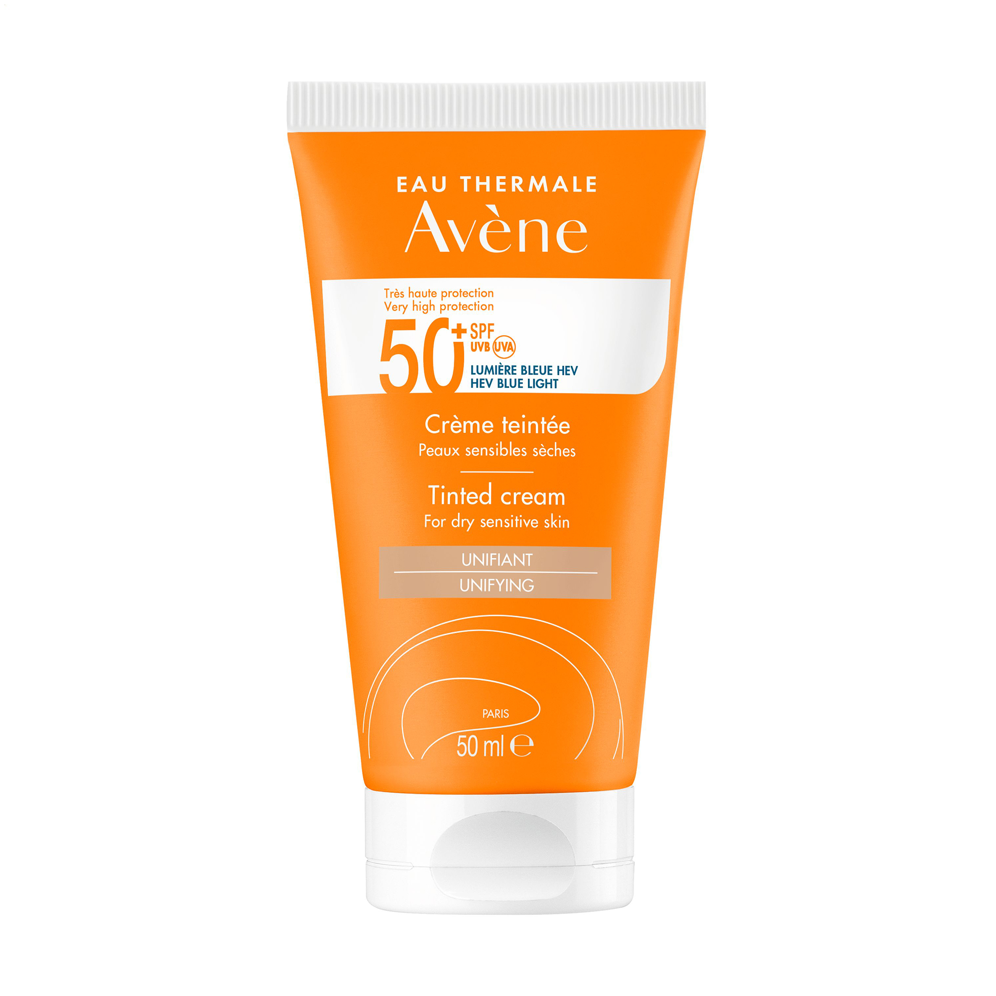 Сонцезахисний тональний крем Avene SPF 50+ Tinted Cream для сухої чутливої шкіри, 50 мл