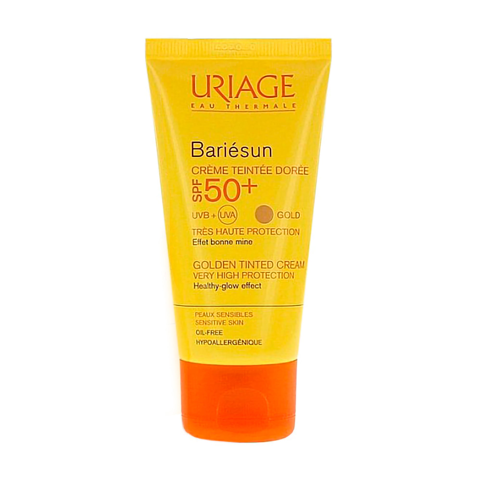 Сонцезахисний тональний крем Uriage Bariesun Gold SPF 50+, золотистий, 50 мл