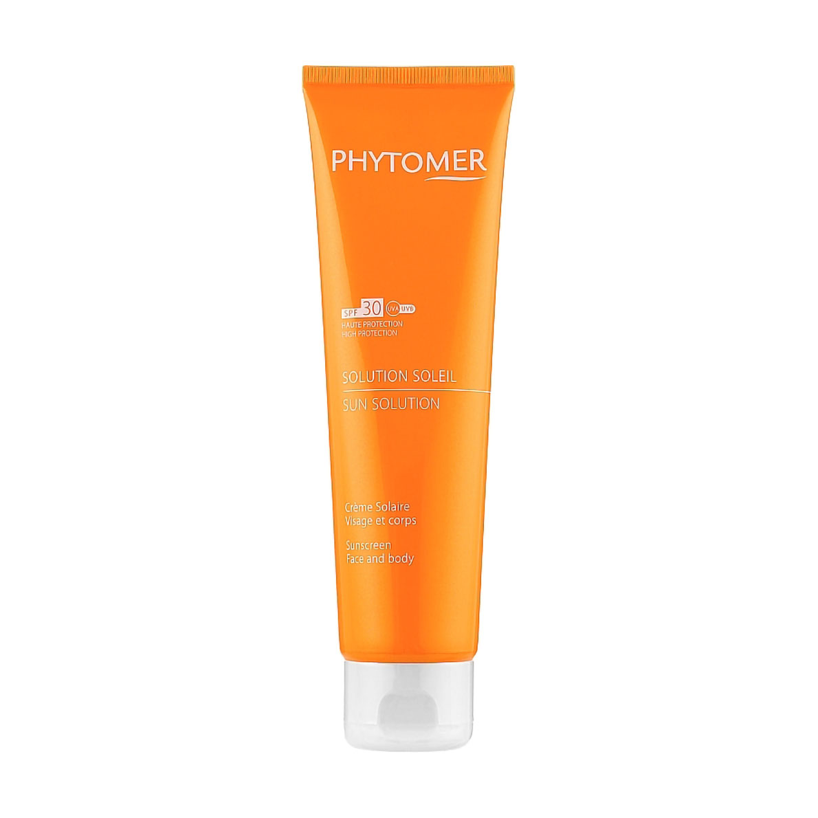 Сонцезахисний зміцнювальний крем для обличчя та тіла Phytomer Sun Solution Sunscreen Face and Body SPF30, 125 мл