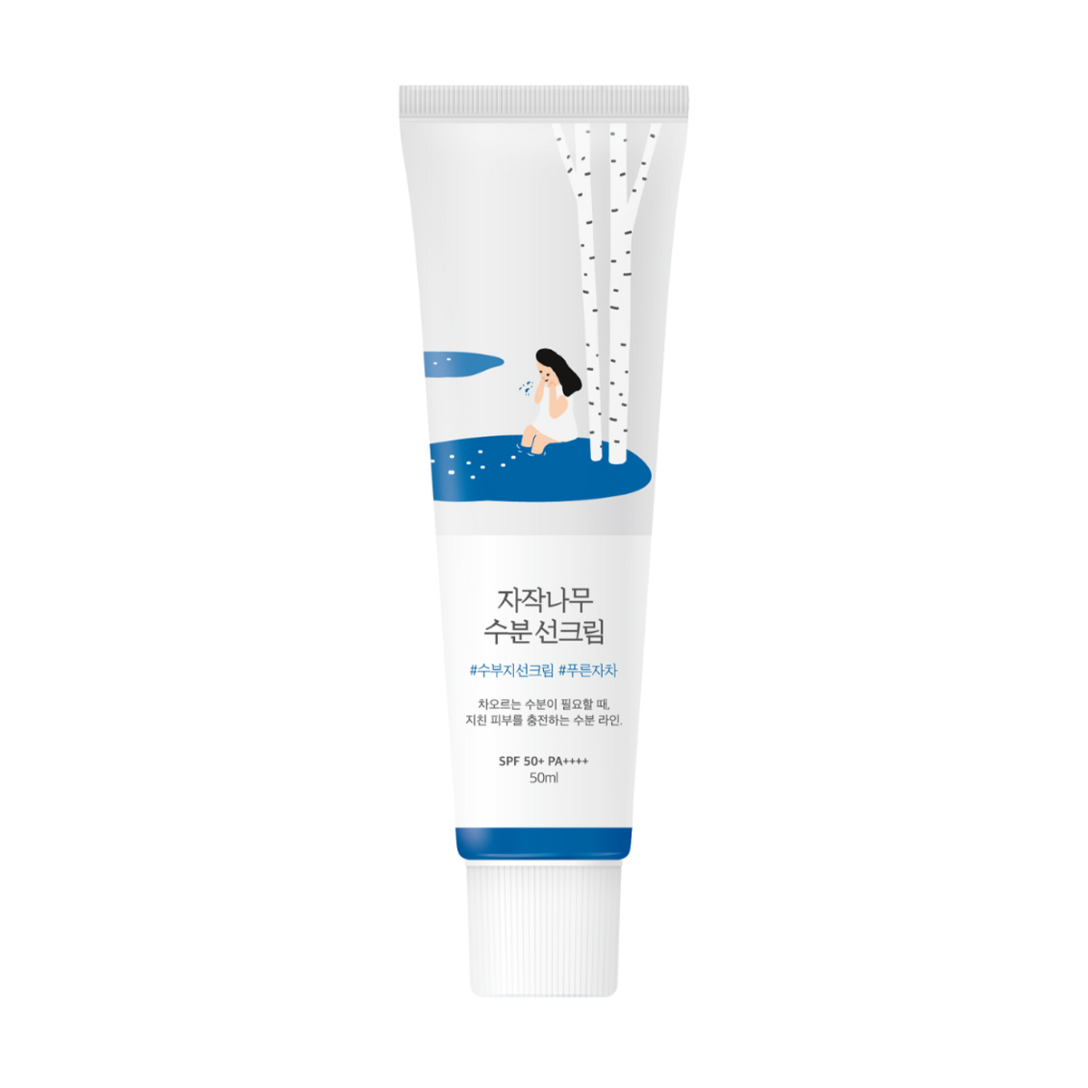 Сонцезахисний зволожувальний крем для обличчя Round Lab Birch Juice Moisturizing Sunscreen, SPF 50+ PA++++, з березовим соком, 50 мл