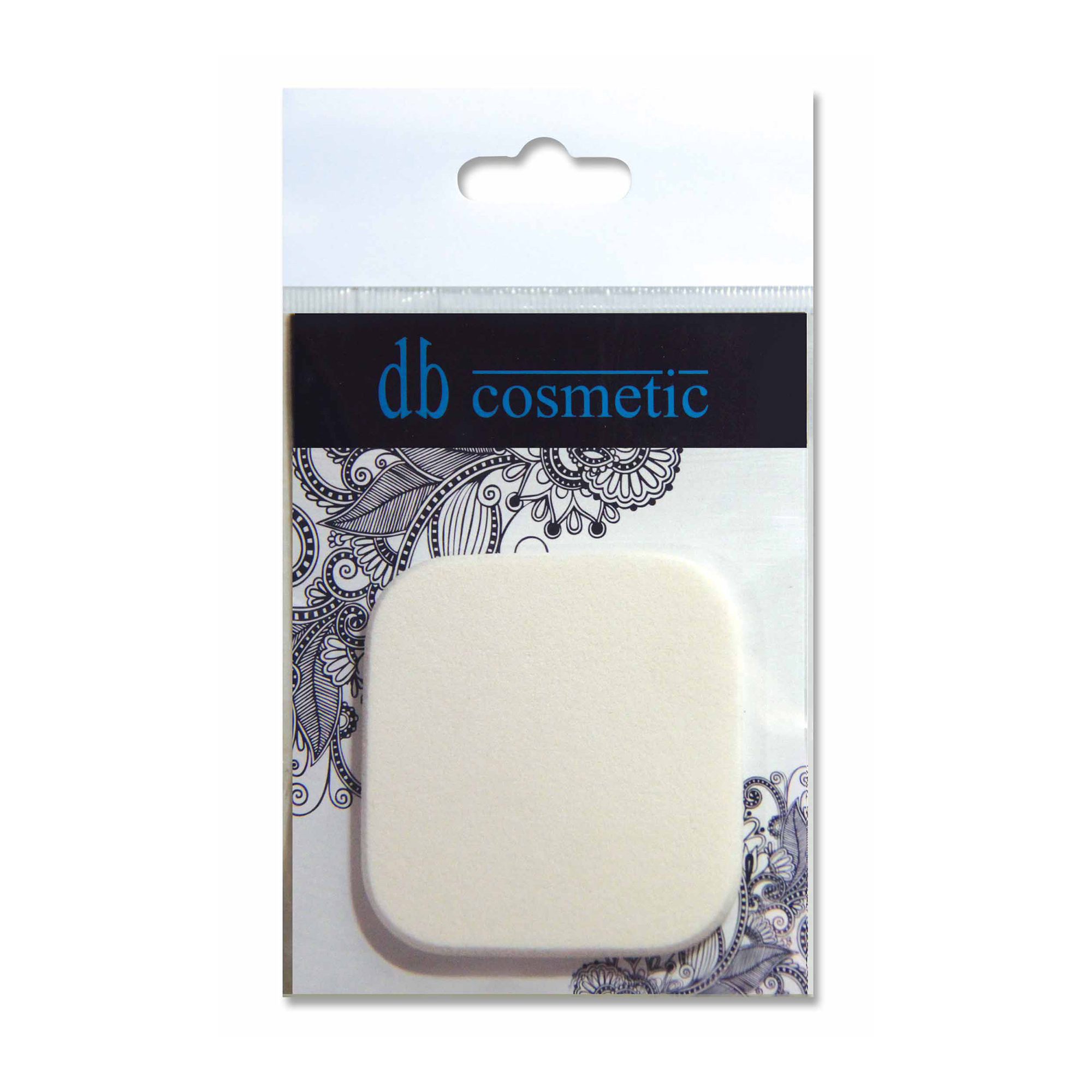 Спонж для макіяжу db Cosmetic білий квадрат 997, 1 шт