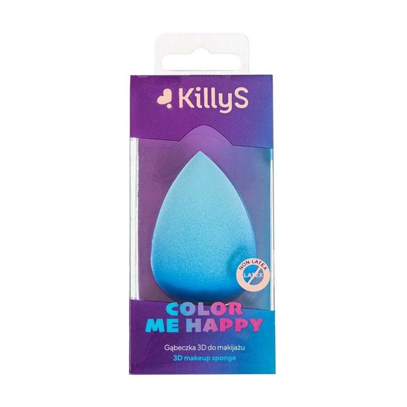 Спонж для макіяжу KillyS 3D Makeup Sponge Color Me Happy блакитний, 1 шт (500525)
