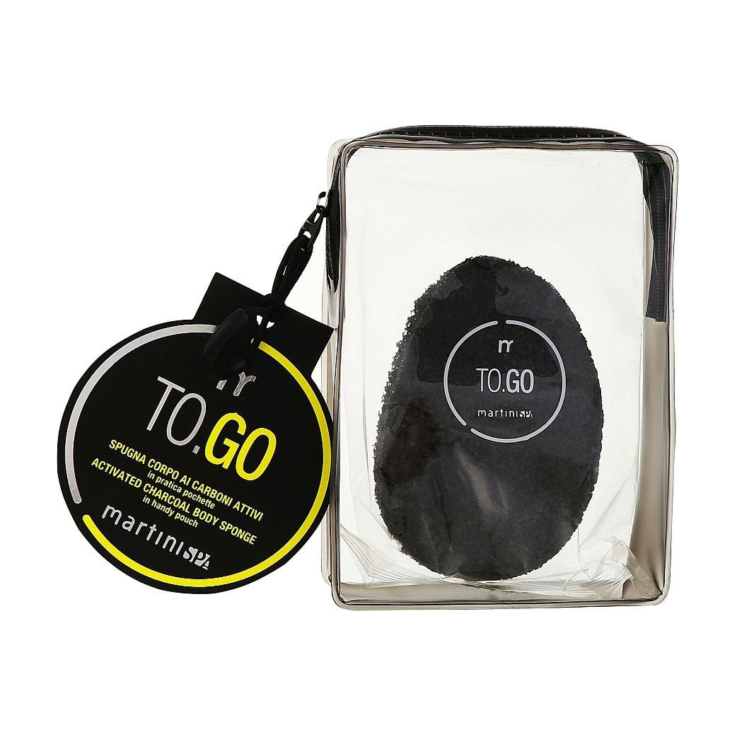 Спонж для тіла MARTINI SPA To.Go Activated Charcoal Body Sponge з активованим вугіллям (4971TGO)
