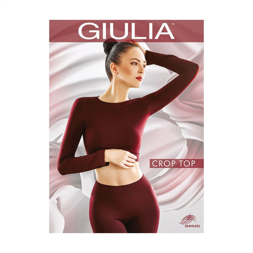 Спортивний топ жіночий Giulia Crop Top з довгим рукавом, Bubblegum, розмір S/M