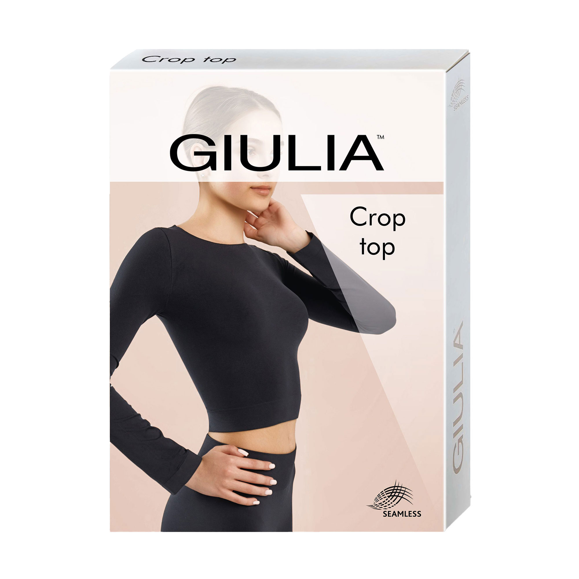 Спортивний топ жіночий Giulia Crop Top з довгим рукавом, Mint, розмір S/M