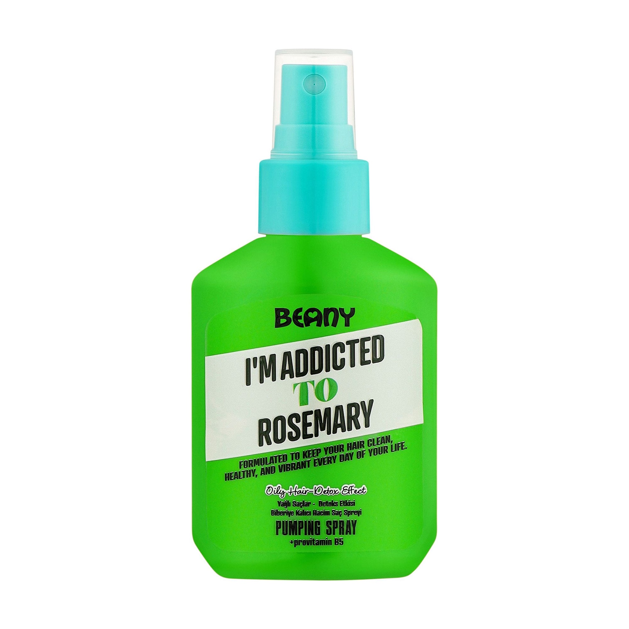 Спрей-детокс Beany I'm Addicted To Rosemary Pumping Spray для жирного волосся, з розмарином, 100 мл
