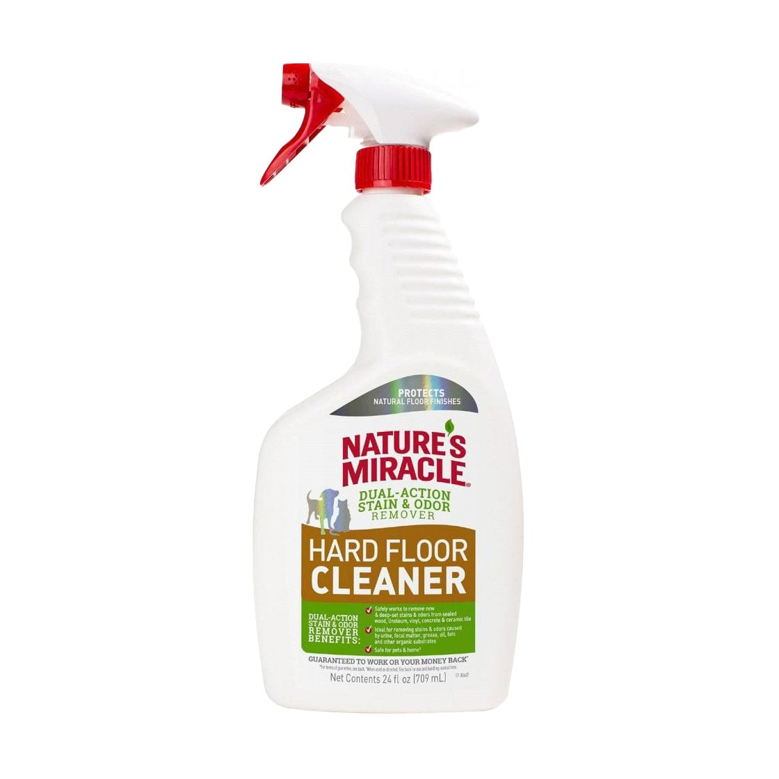 Спрей для котів та собак 8 in 1 Nature's Miracle Hard Floor Cleaner для усунення плям та запахів, для всіх видів підлоги, 709 мл