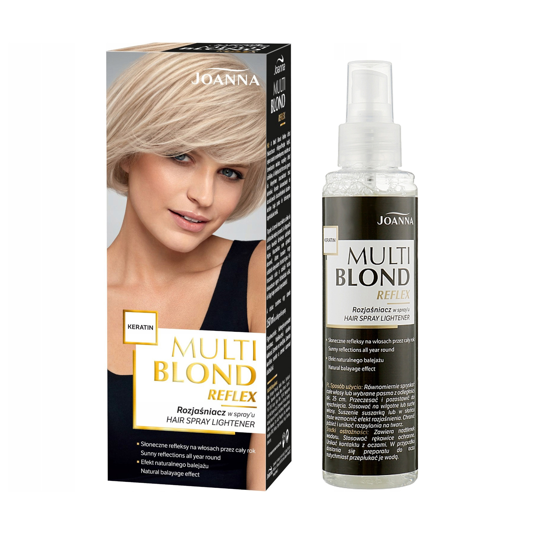 Спрей для освітлення волосся Joanna Multi Blond Spray з кератином, 150 мл