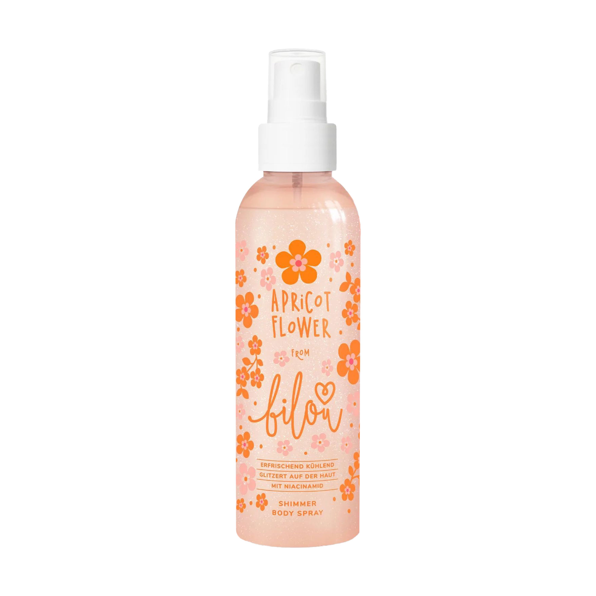 Спрей для тіла Bilou Apricot Flower Shimmer Body Spray з шимером, 200 мл