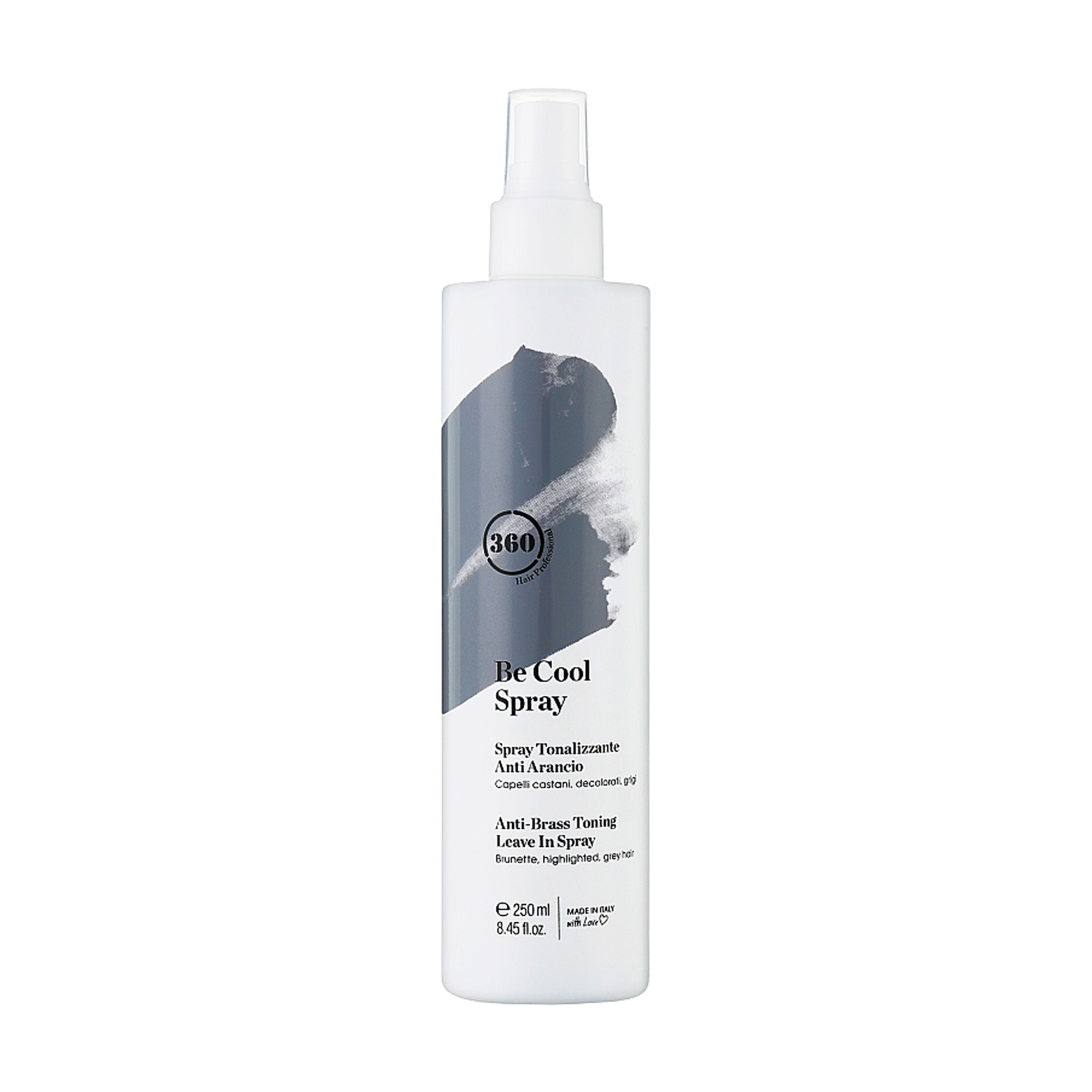Спрей для тонування і розплутування 360 Hair Professional Be Cool Spray темного, освітленого або сивого волосся, 250 мл