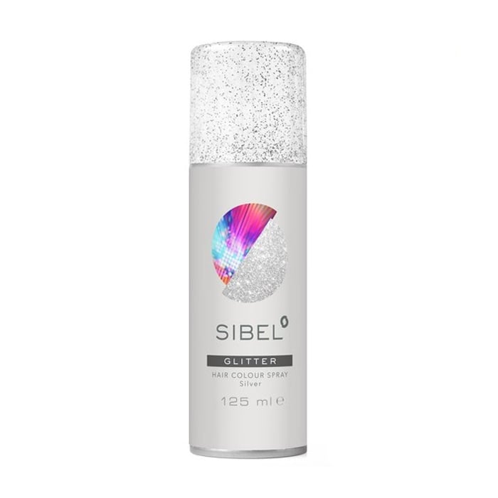 Спрей для волосся Sibel Hair Colour Spray Glitter з блискітками, Срібний, 125 мл