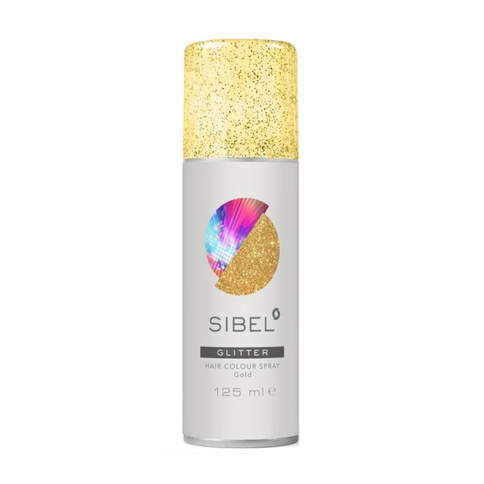 Спрей для волосся Sibel Hair Colour Spray Glitter з блискітками, Золотий, 125 мл