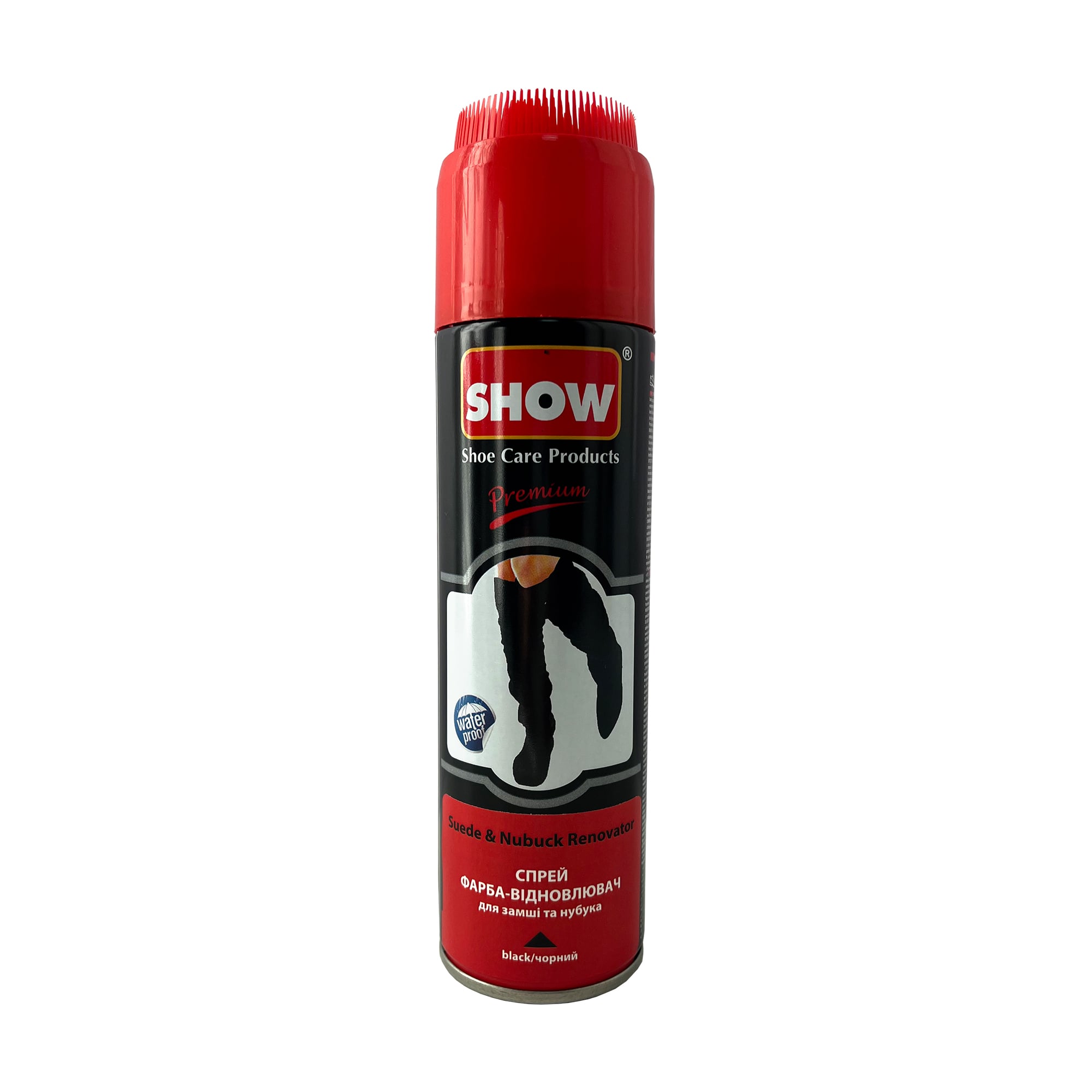 Спрей фарба-відновник для замші та нубука SHOW Premium Suede &amp; Nubuck Renovator чорна, 250 мл