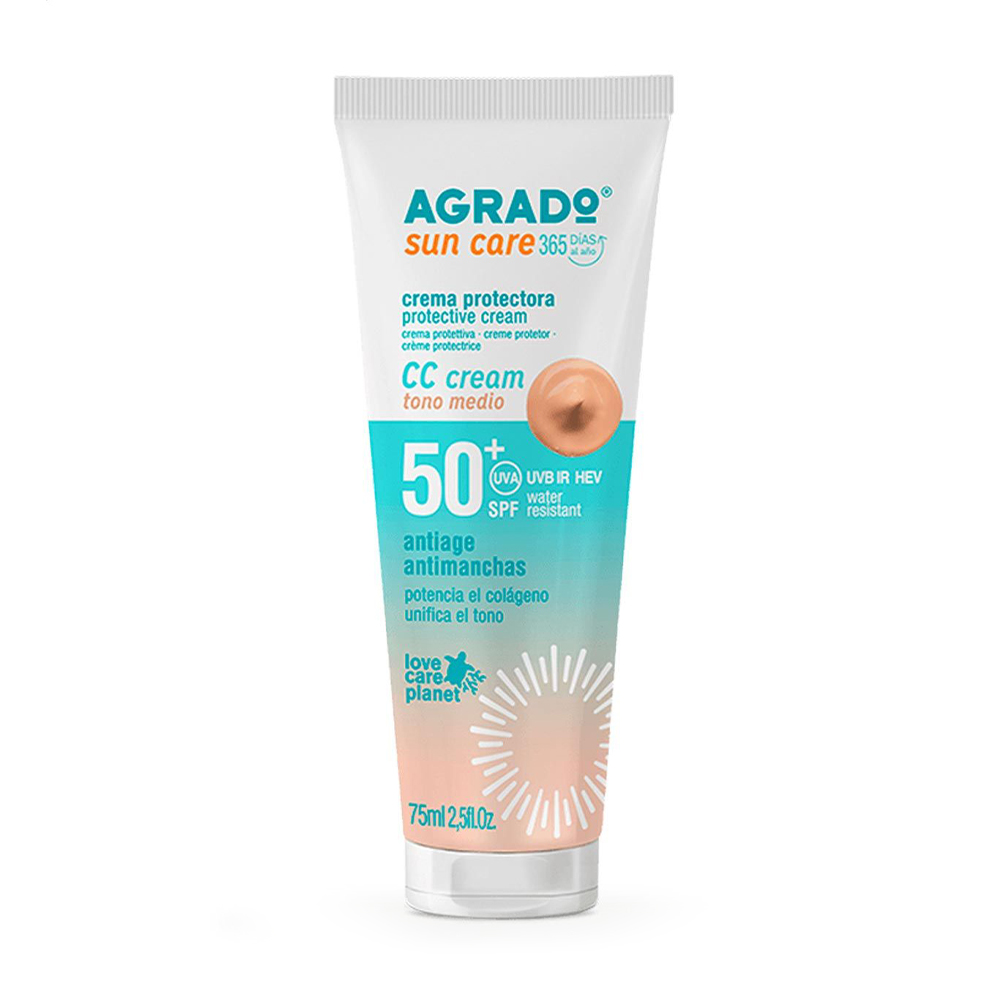 СС-сонцезахисний крем для обличчя Agrado Protective Facial CC Cream SPF 50+, 75 мл