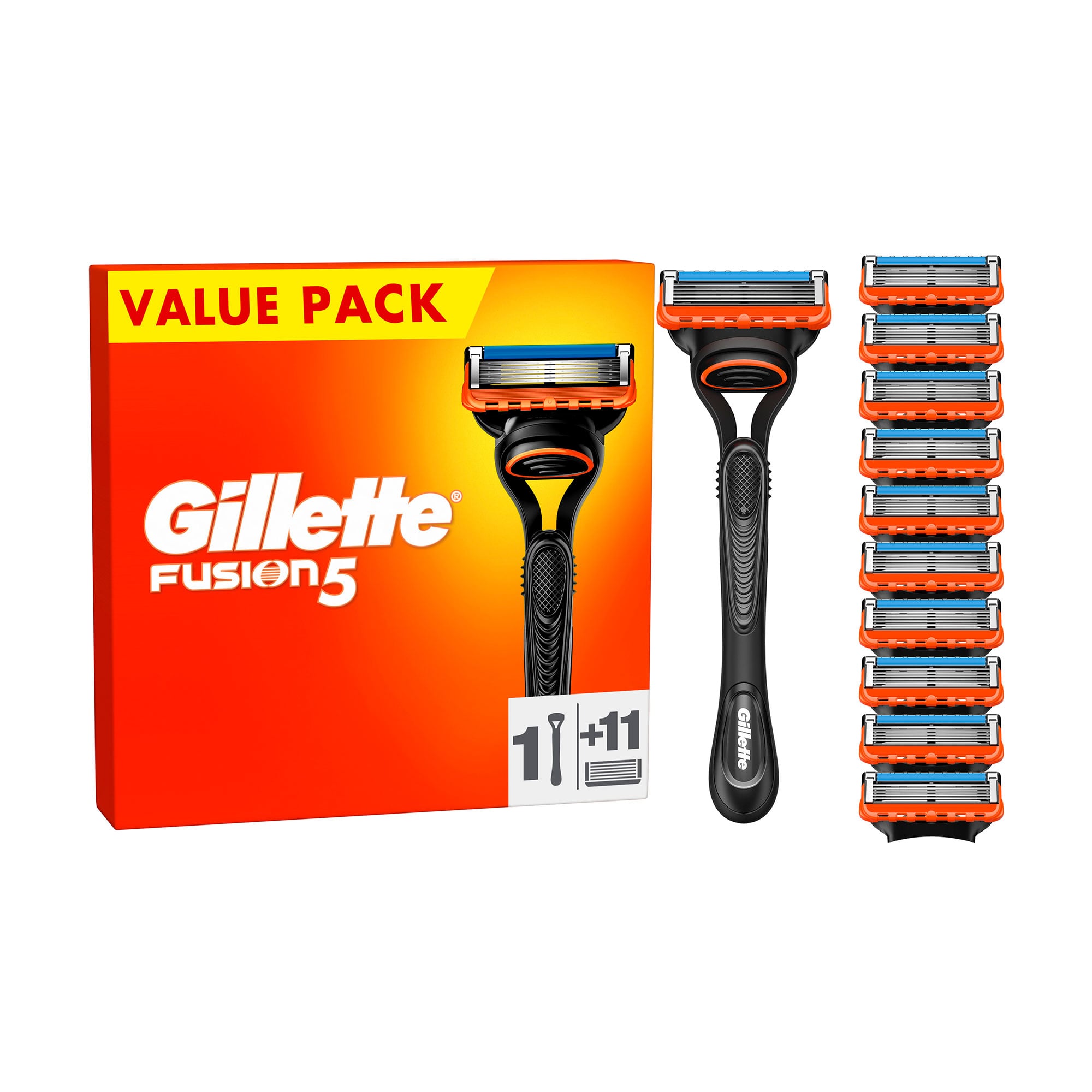 Станок для гоління чоловічий (бритва) Gillette Fusion5 з 11 змінними картриджами