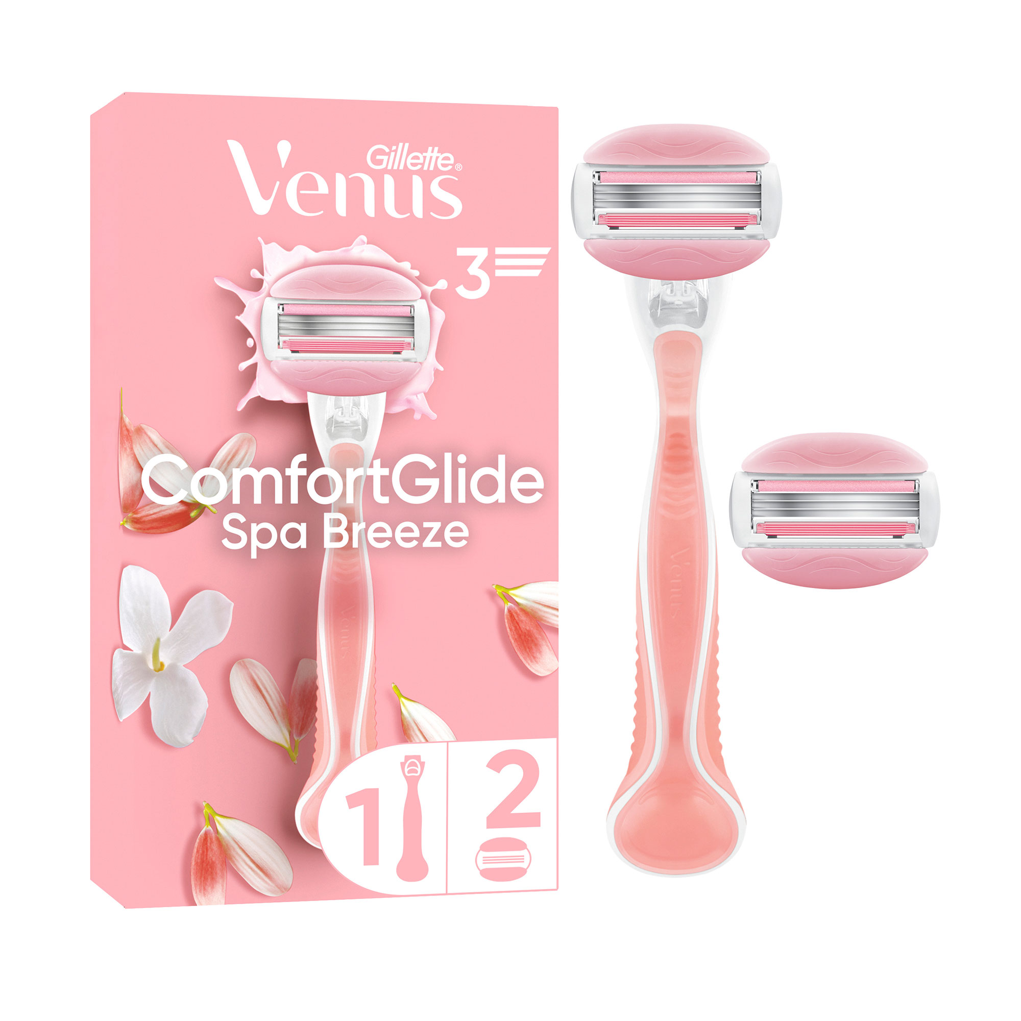 Станок для гоління жіночий (бритва) Gillette Venus Comfortglide Spa Breeze з 2 змінними картриджами