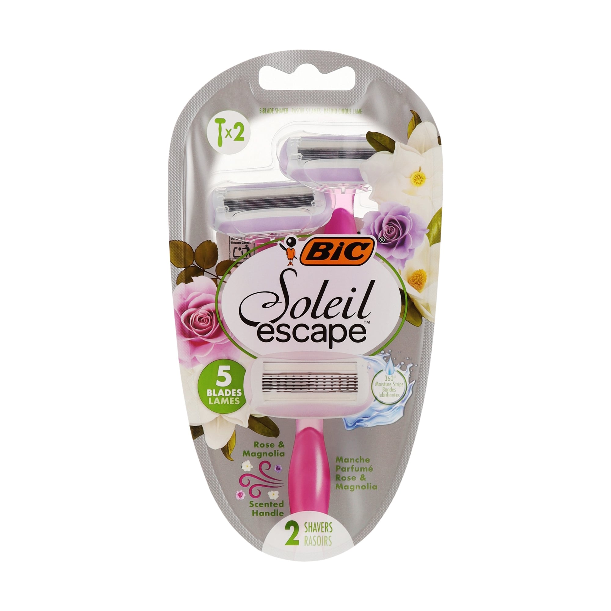 Станок одноразовий жіночий BIC Soleil Троянда-магнолія, 2 шт