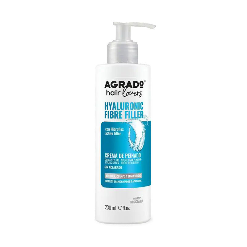 Стайлінг-крем для волосся Agrado Styling Cream Hyaluronic Fibre Filler з гіалуроновими волокнами, 230 мл