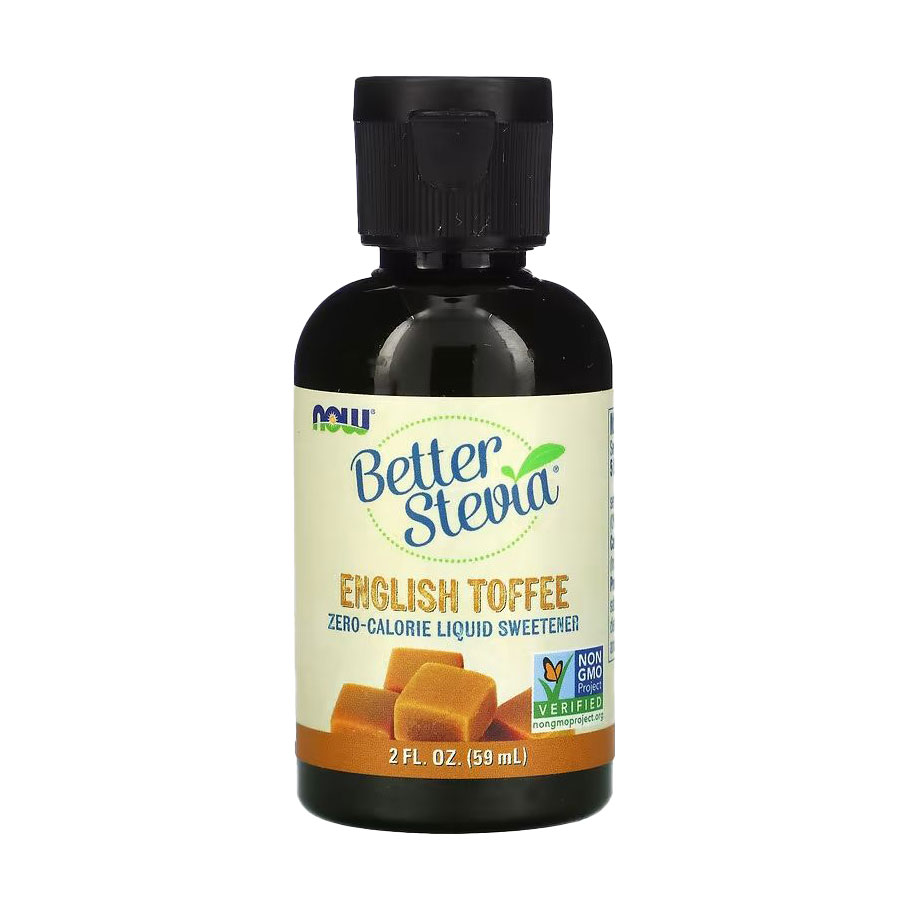 Стевія NOW foods Better Stevia підсолоджувач з нульовою калорійністю, смак англійського ірису, в рідині, 59 мл