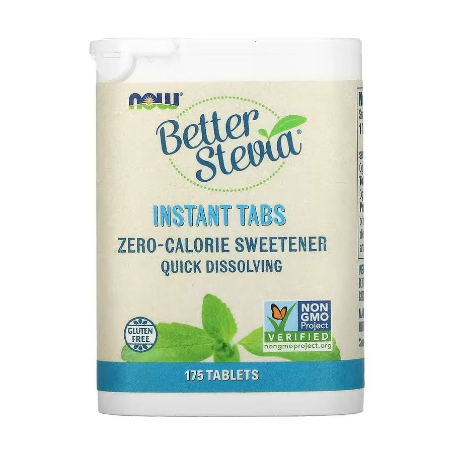 Стевія NOW foods Better Stevia підсолоджувач з нульовою калорійністю, 175 швидкорозчинних таблеток