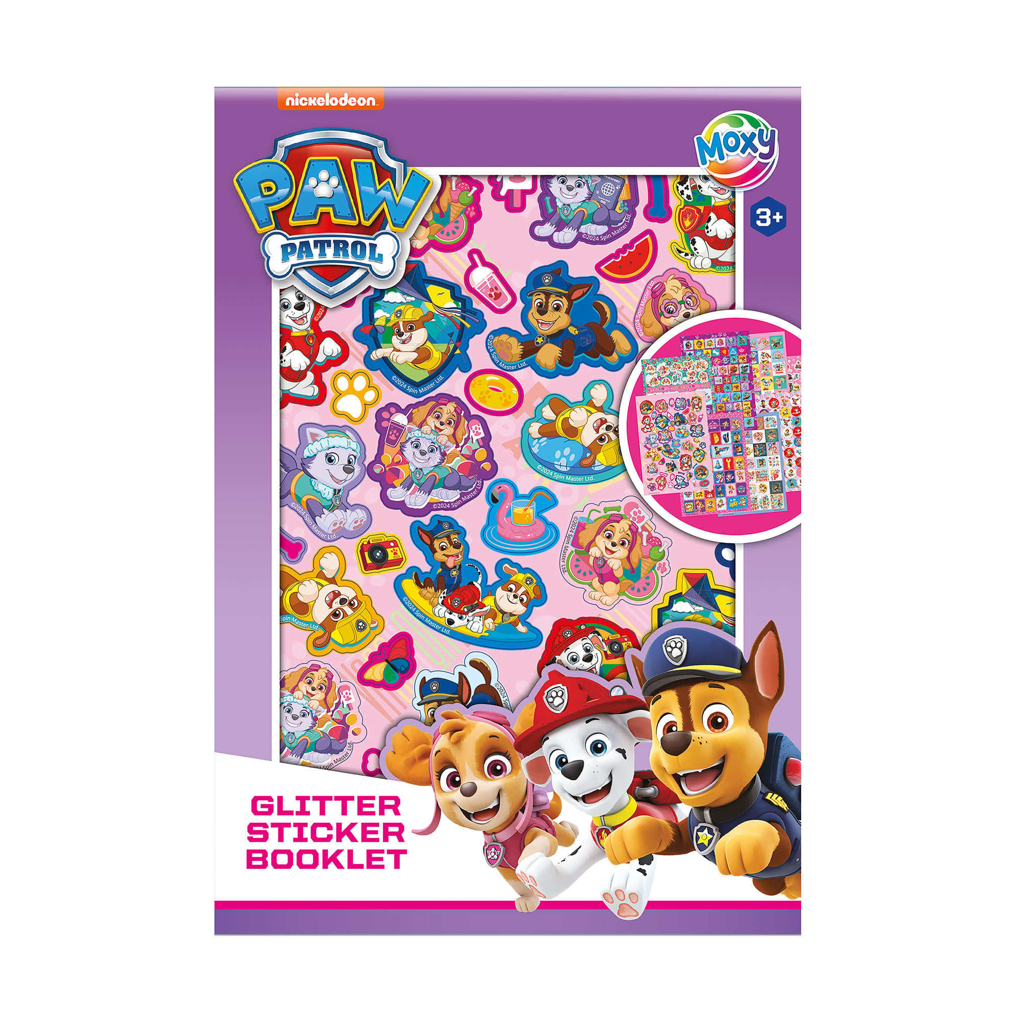 Стікербук Moxy Paw Patrol з блискучими наліпками, від 3 років, 1*15*21 см, 8 аркушів (723245)