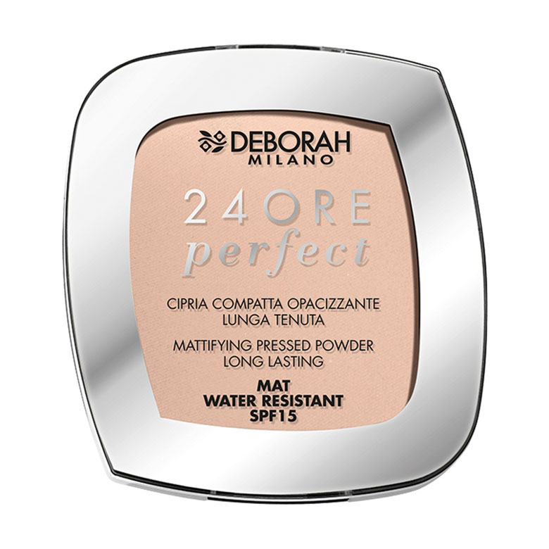 Стійка компактна пудра для обличчя Deborah 24Ore Perfect Compact Powder SPF 15, 02 Light Rose, 9 г