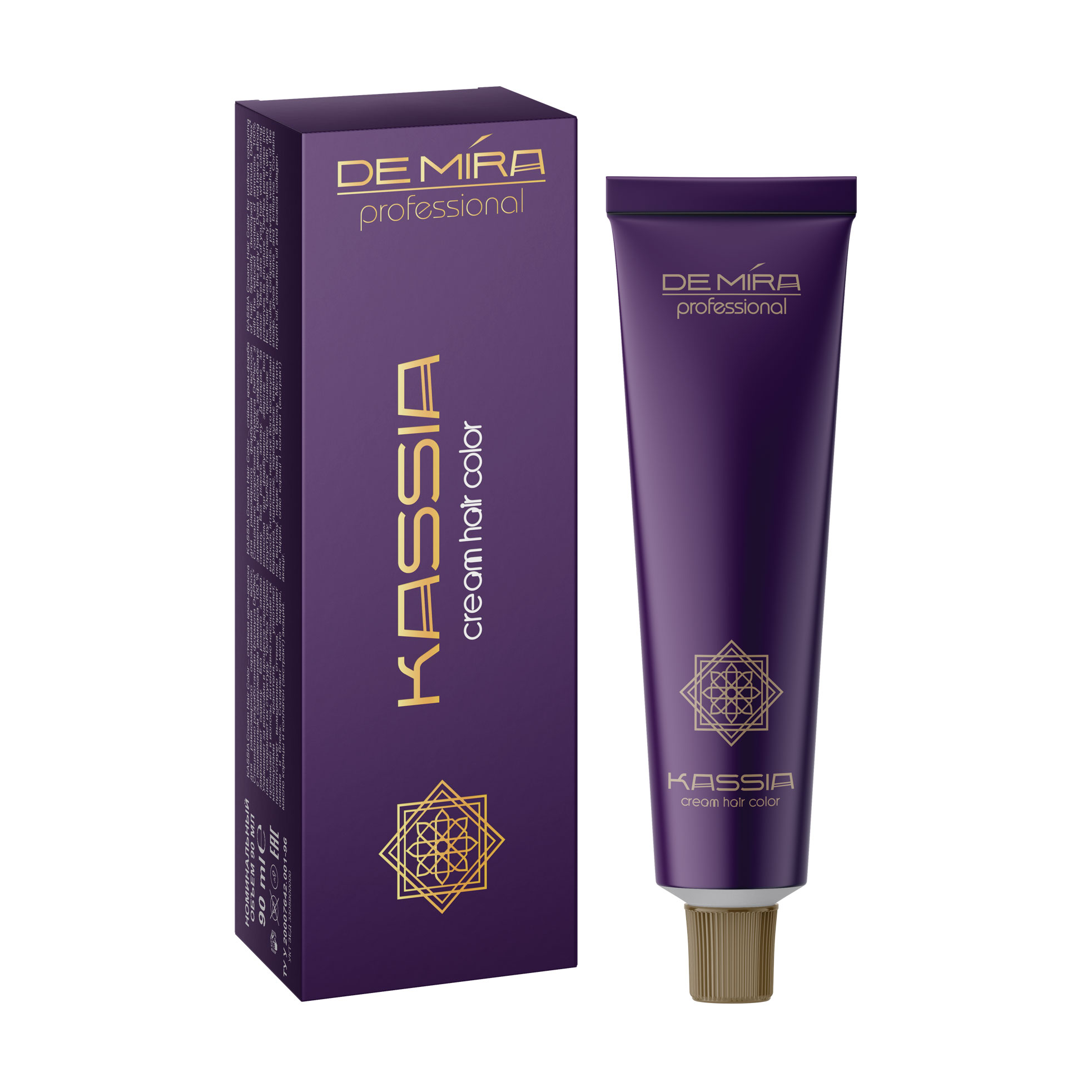 Стійка крем-фарба для волосся DeMira Professional Kassia Cream Hair Color 6/71, 90 мл