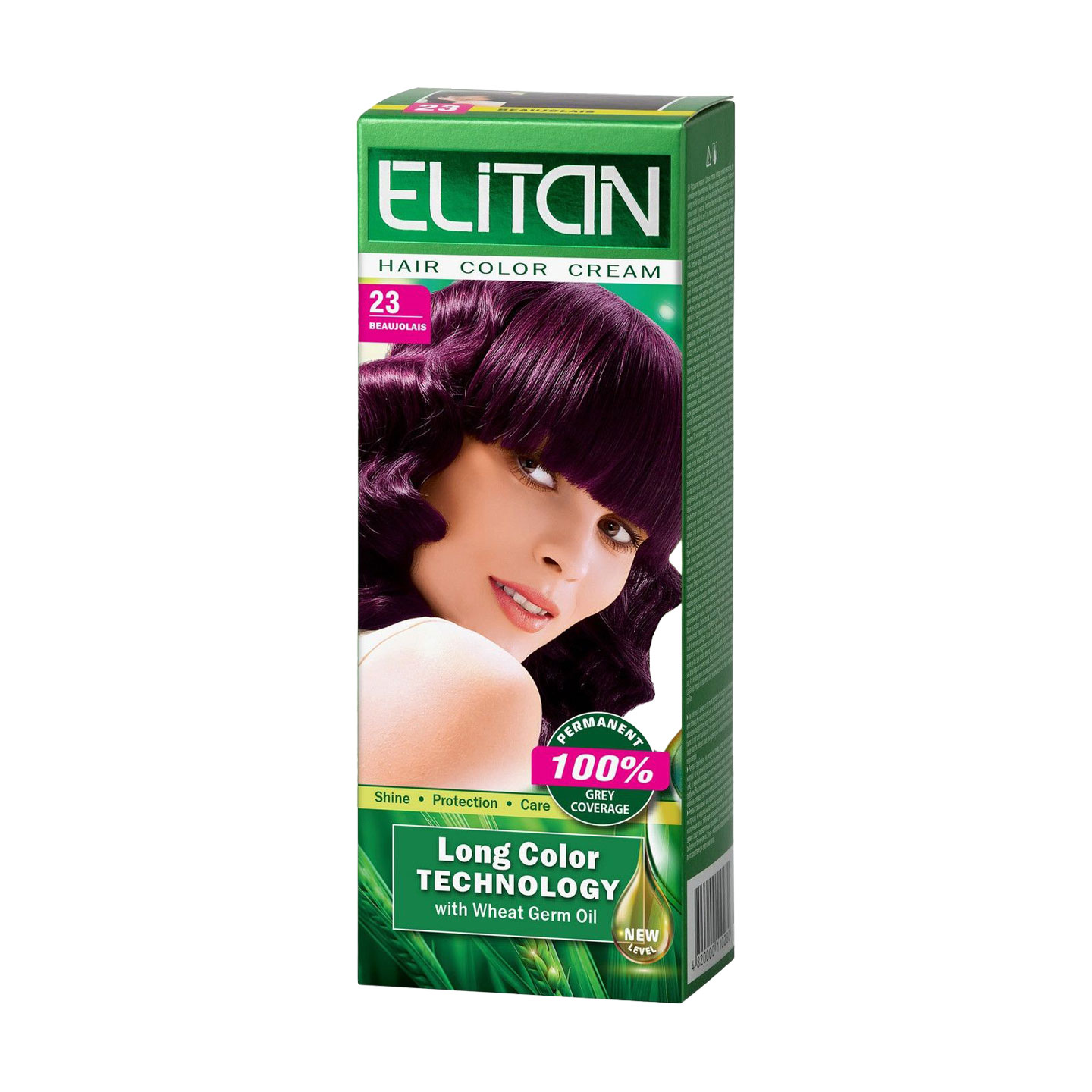 Стійка крем-фарба для волосся Elitan Hair Color Cream 23 Божоле, 115 мл