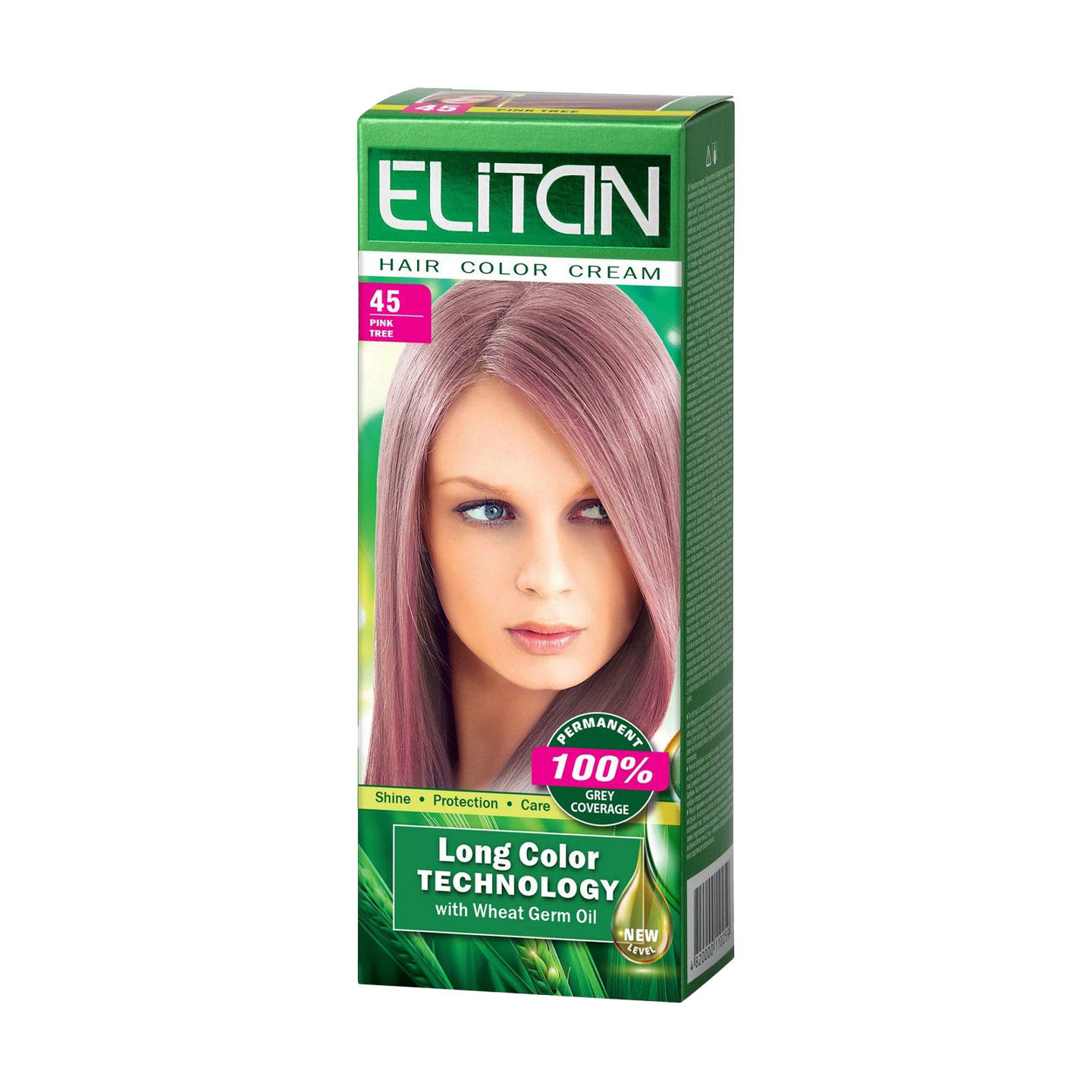 Стійка крем-фарба для волосся Elitan Hair Color Cream 45 Рожеве дерево, 115 мл