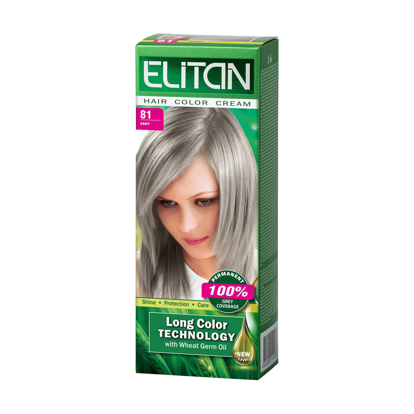 Стійка крем-фарба для волосся Elitan Hair Color Cream 81 Попелястий, 115 мл