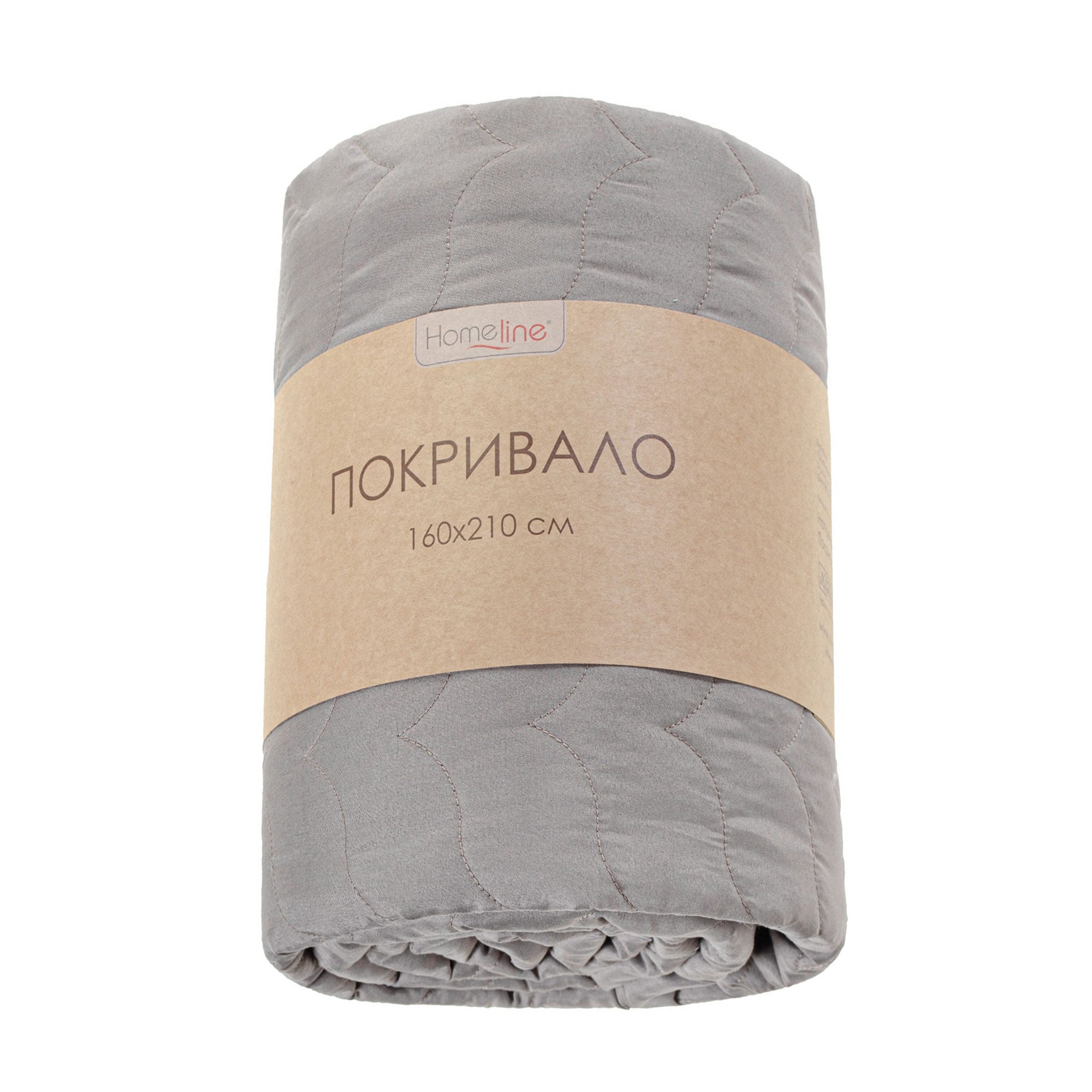Стьобане покривало Home Line кавове, 210*240 см (178204)